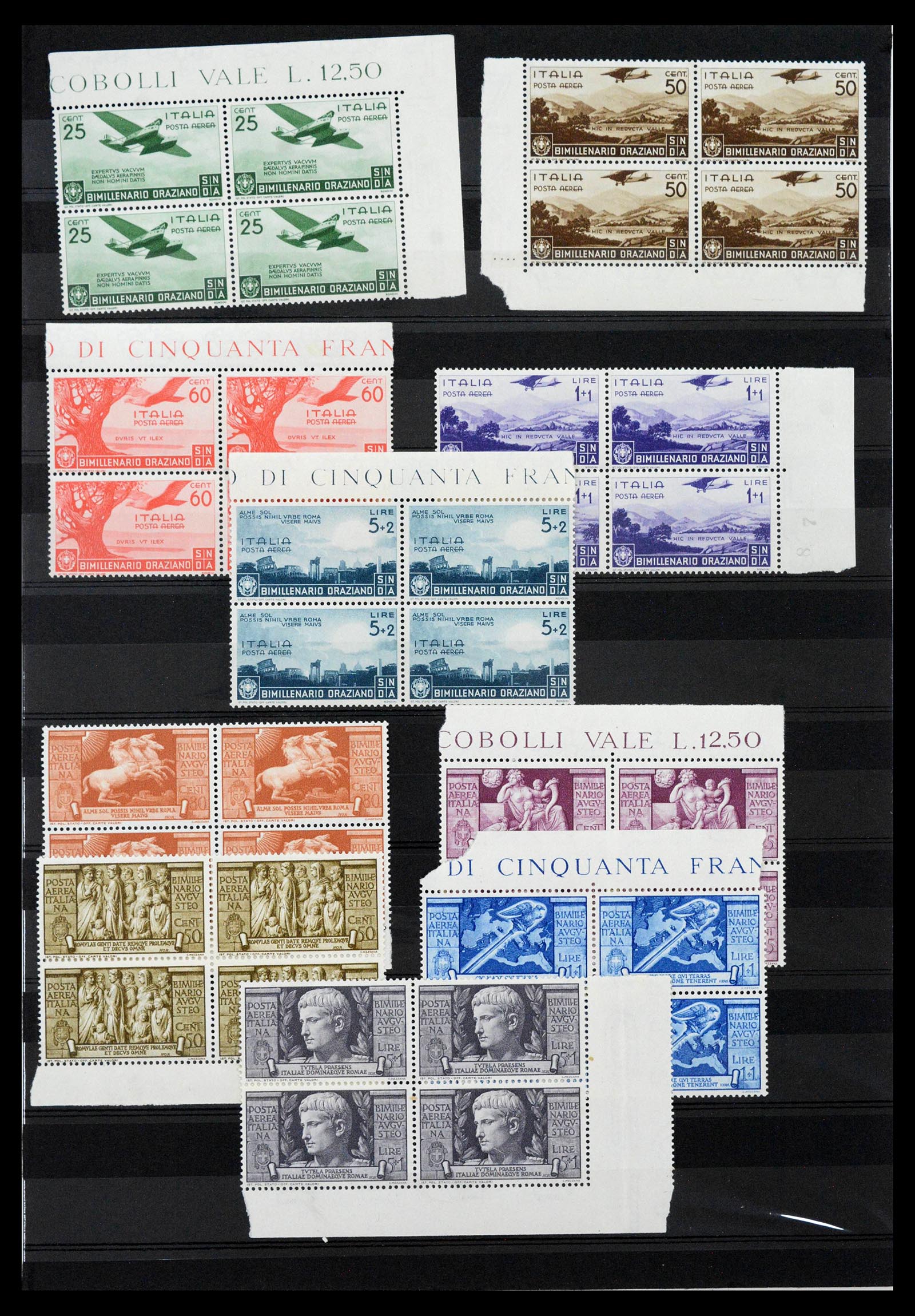 39874 0002 - Stamp collection 39874 Italy airmail 1933-1937. 39874 0002 - Stamp collection 39874 Italy airmail 1933-1937.