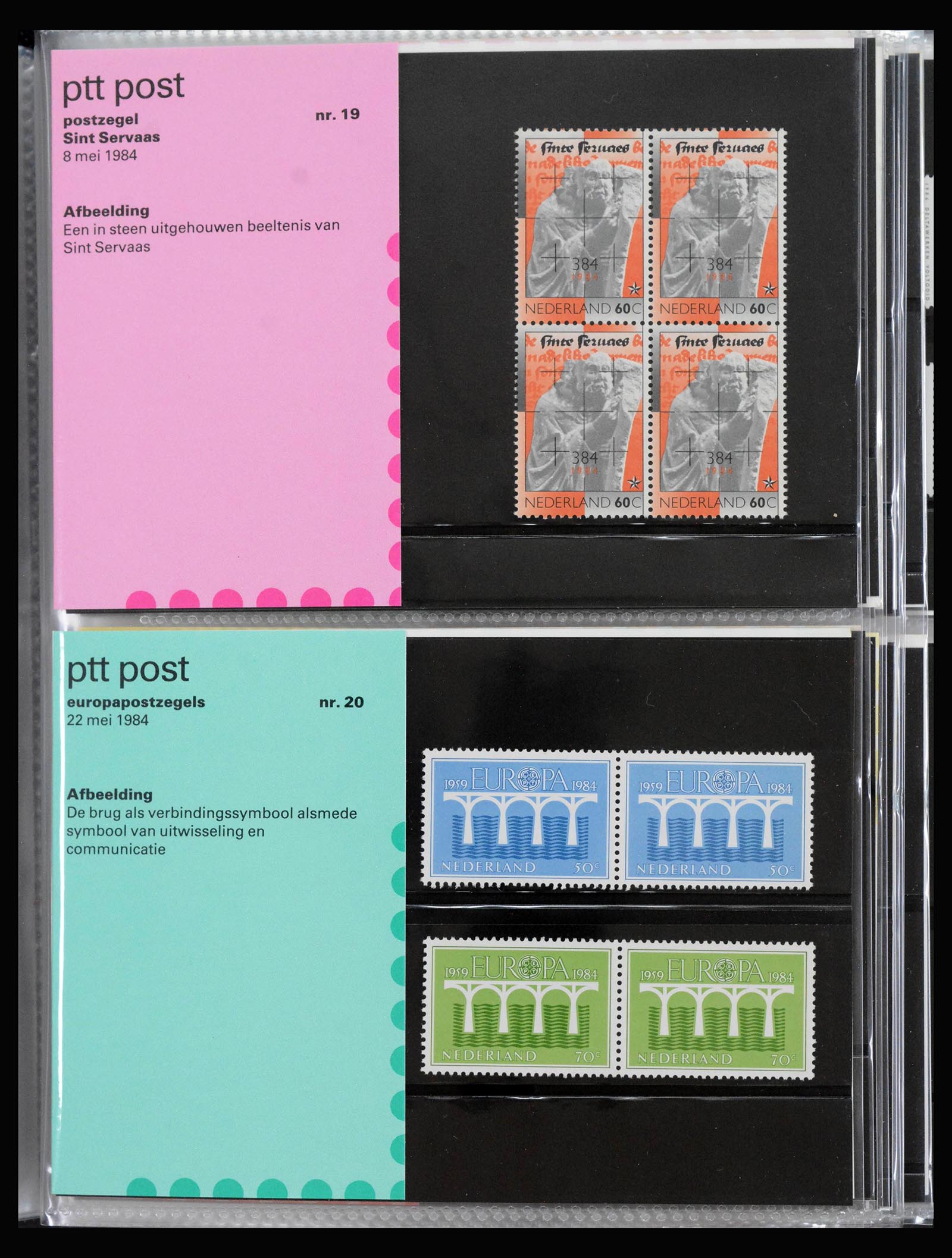 39888 0010 - Stamp collection 39888 Netherlands PTT presentation packs complete 1985-