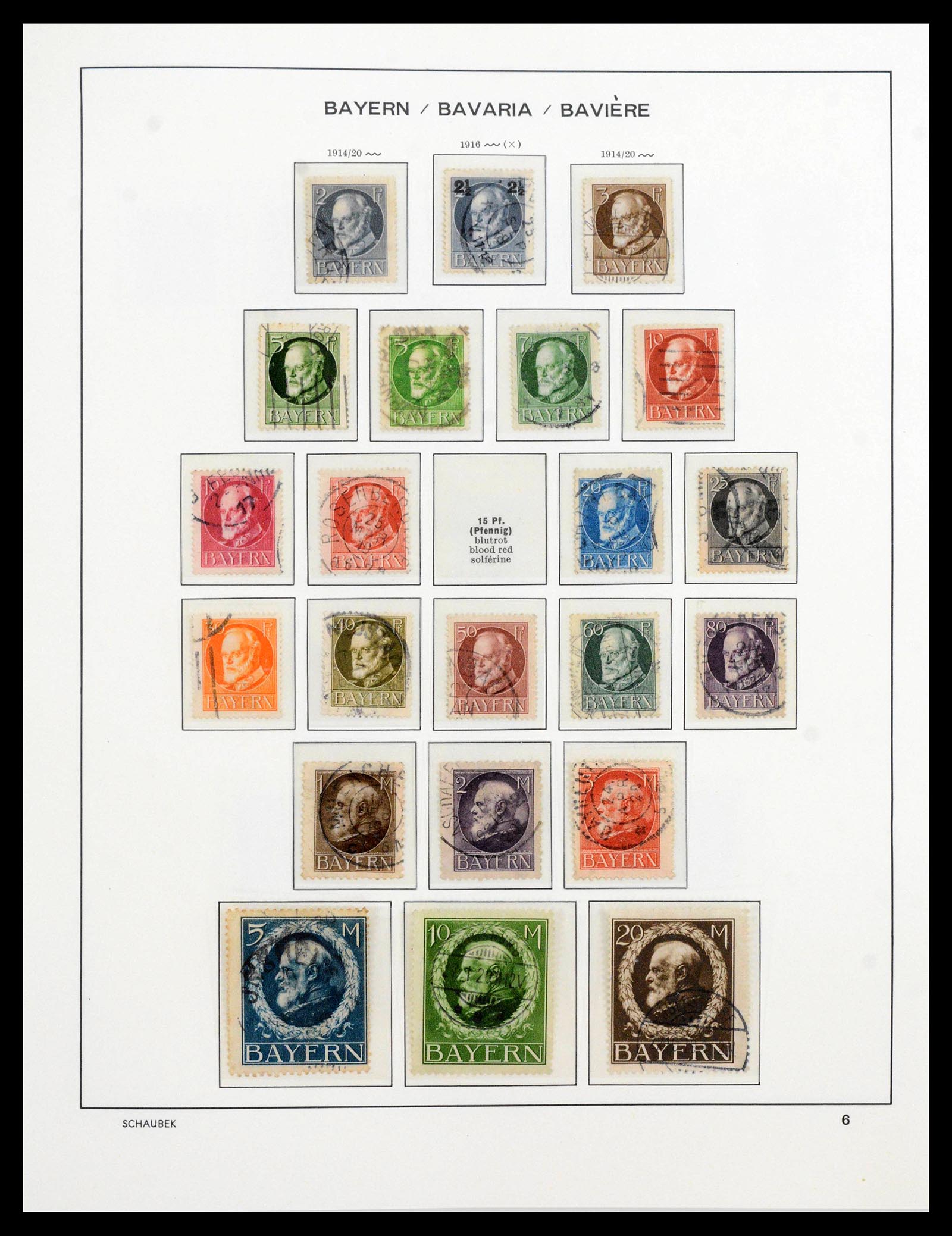 39894 0010 - Postzegelverzameling 39894 Beieren 1849-1920.