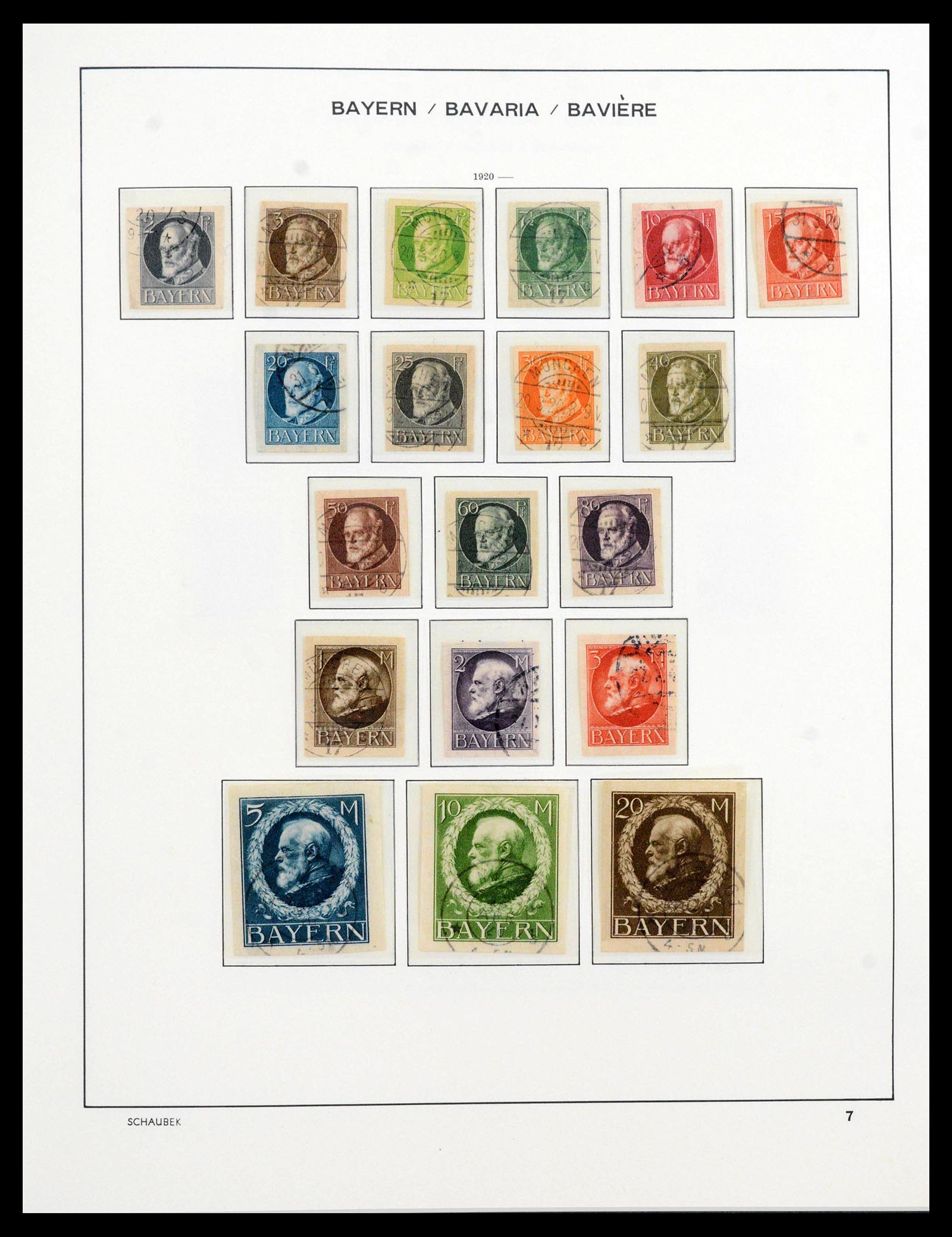 39894 0011 - Postzegelverzameling 39894 Beieren 1849-1920.