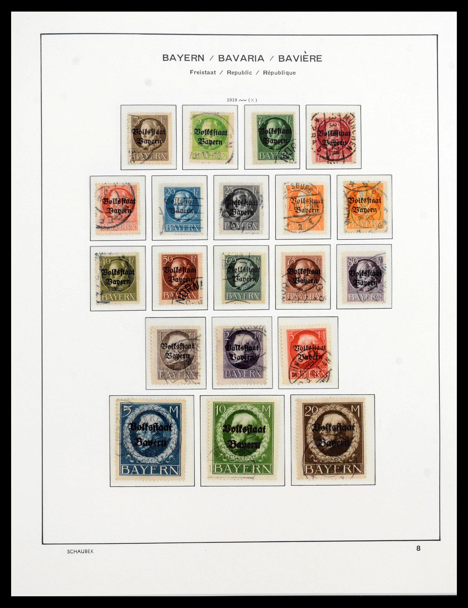 39894 0012 - Postzegelverzameling 39894 Beieren 1849-1920.