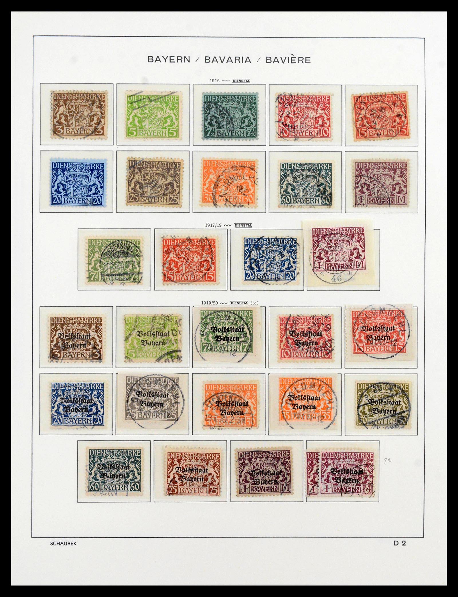 39894 0019 - Postzegelverzameling 39894 Beieren 1849-1920.