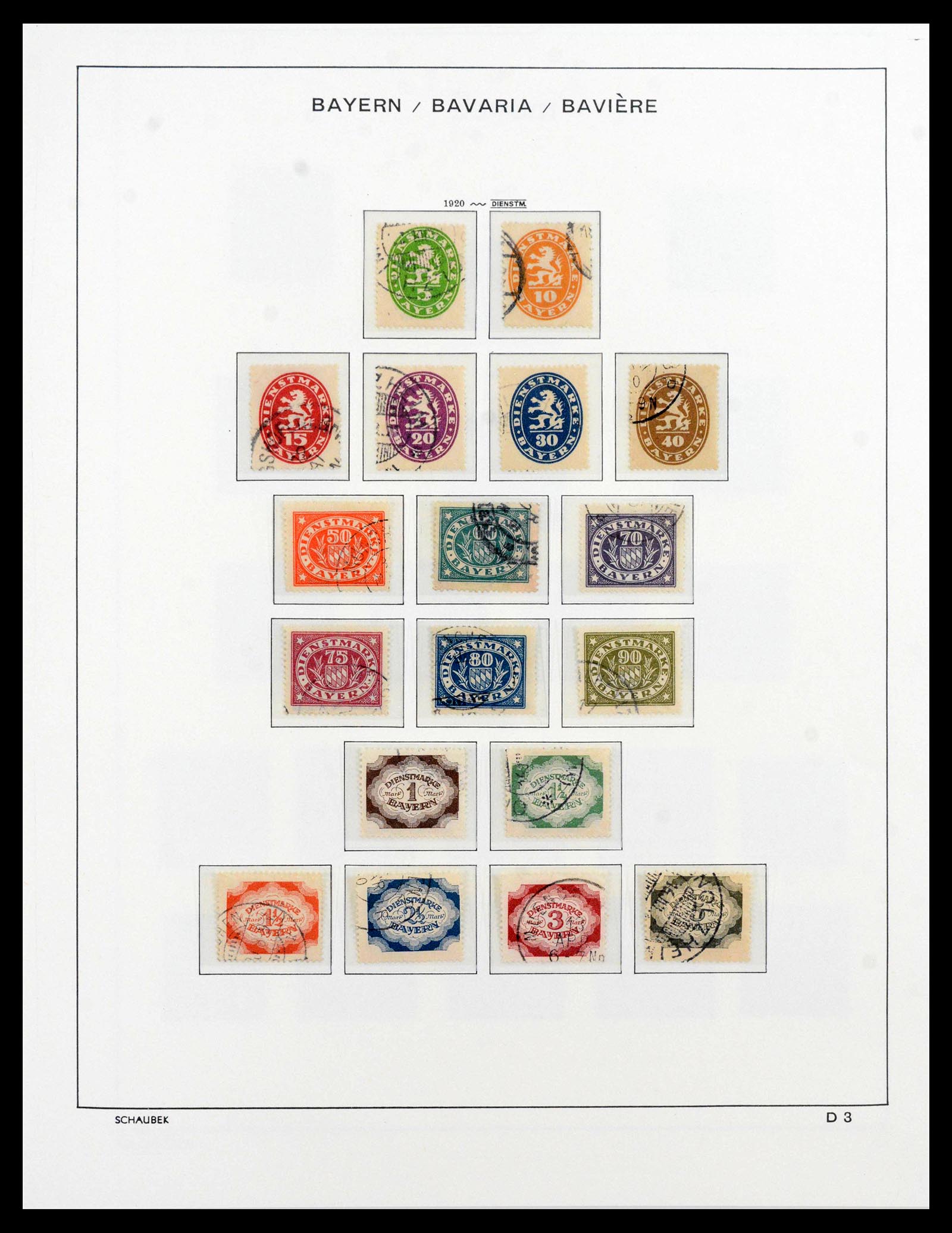 39894 0020 - Postzegelverzameling 39894 Beieren 1849-1920.