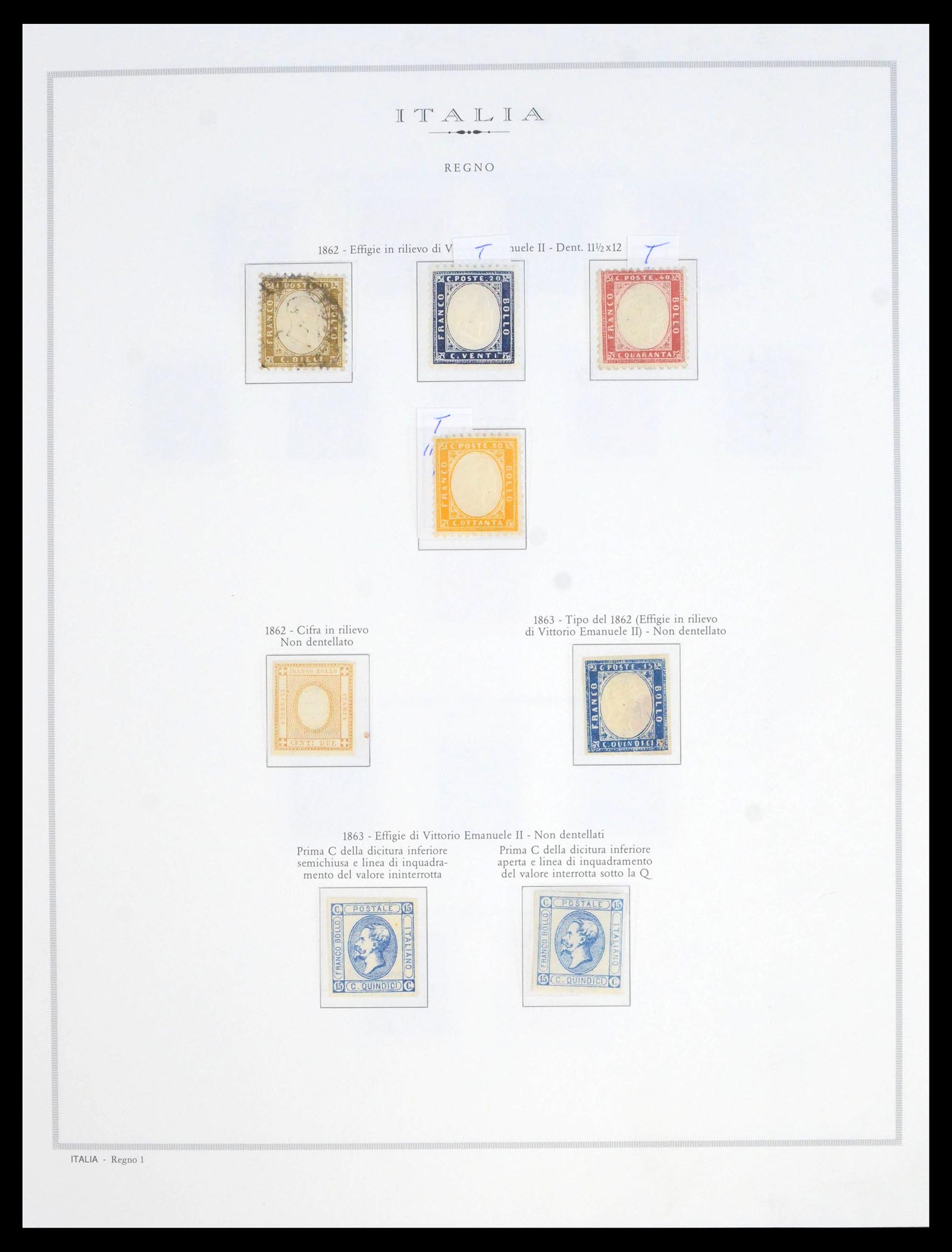 39895 0001 - Postzegelverzameling 39895 Italië 1862-1964.