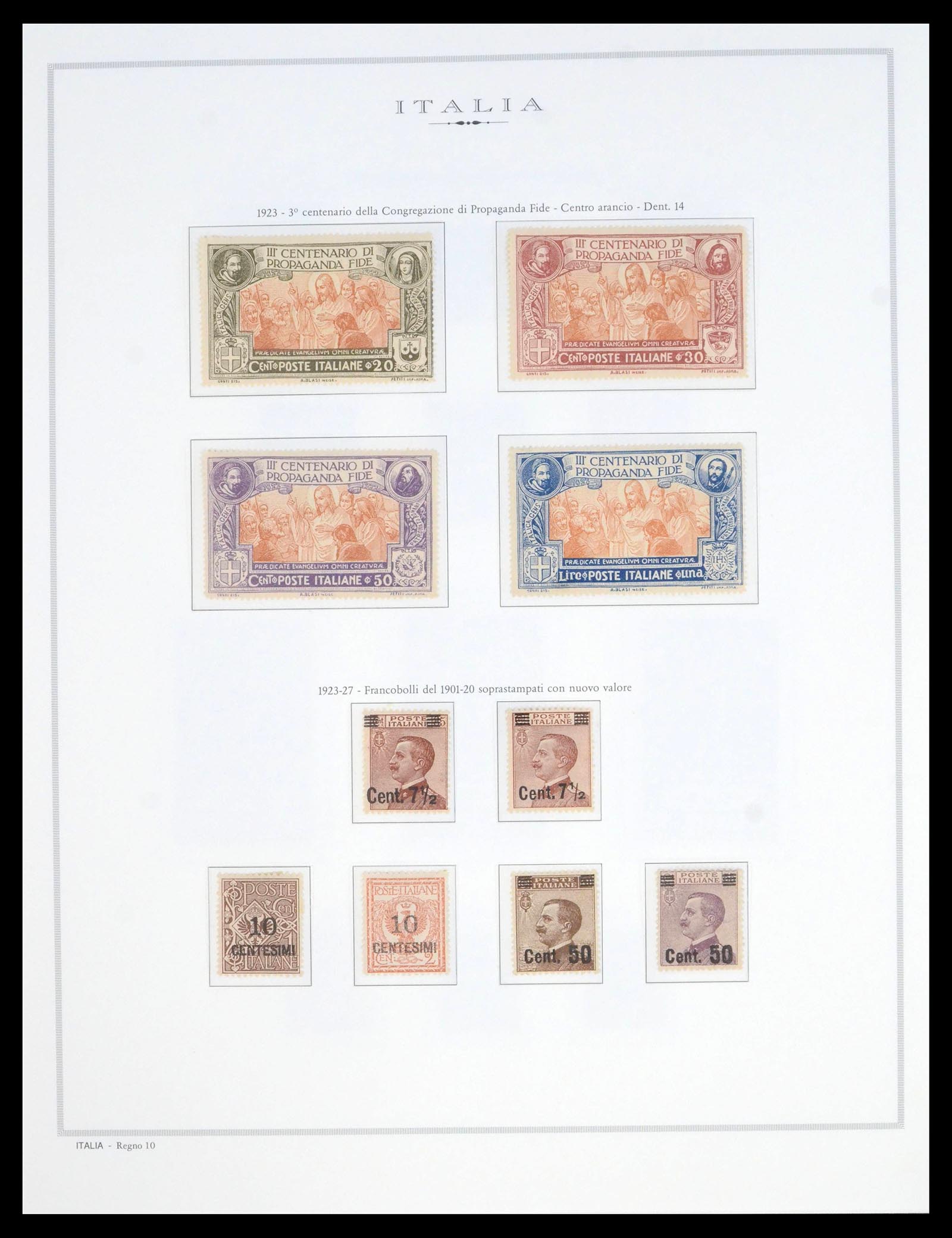 39895 0010 - Postzegelverzameling 39895 Italië 1862-1964.
