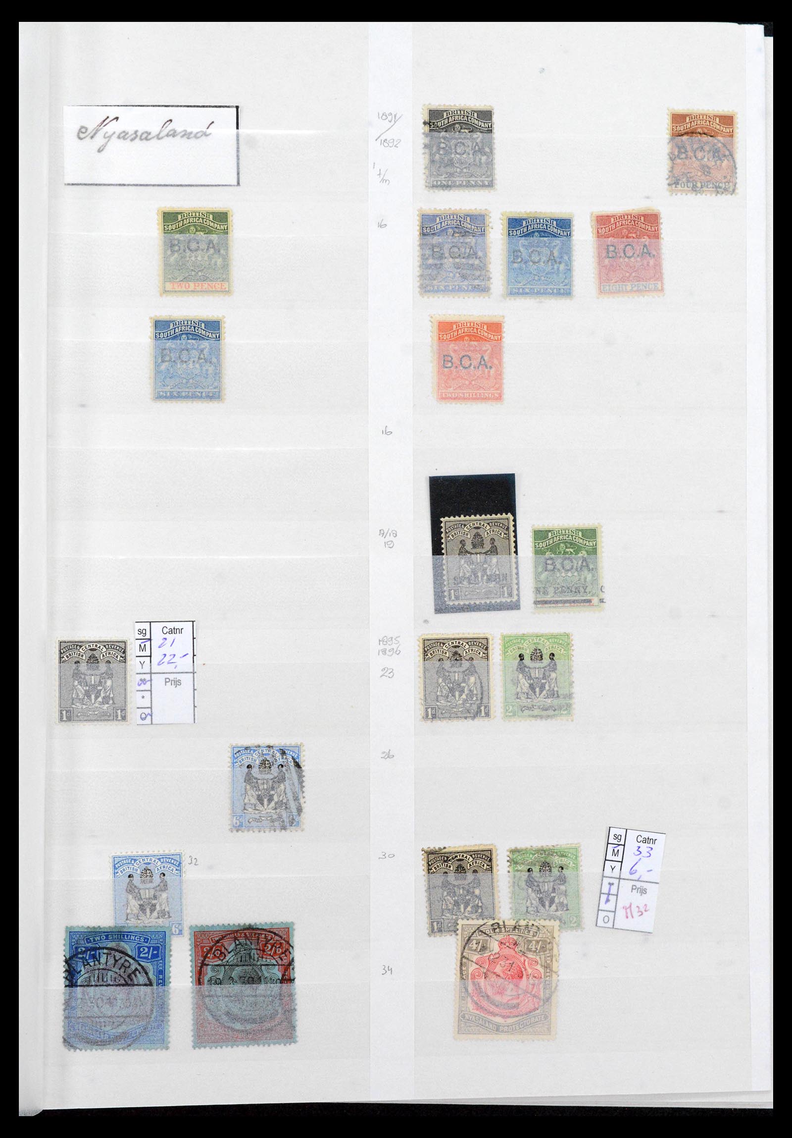 39896 0001 - Postzegelverzameling 39896 Rhodesië en gebieden 1890-1994.