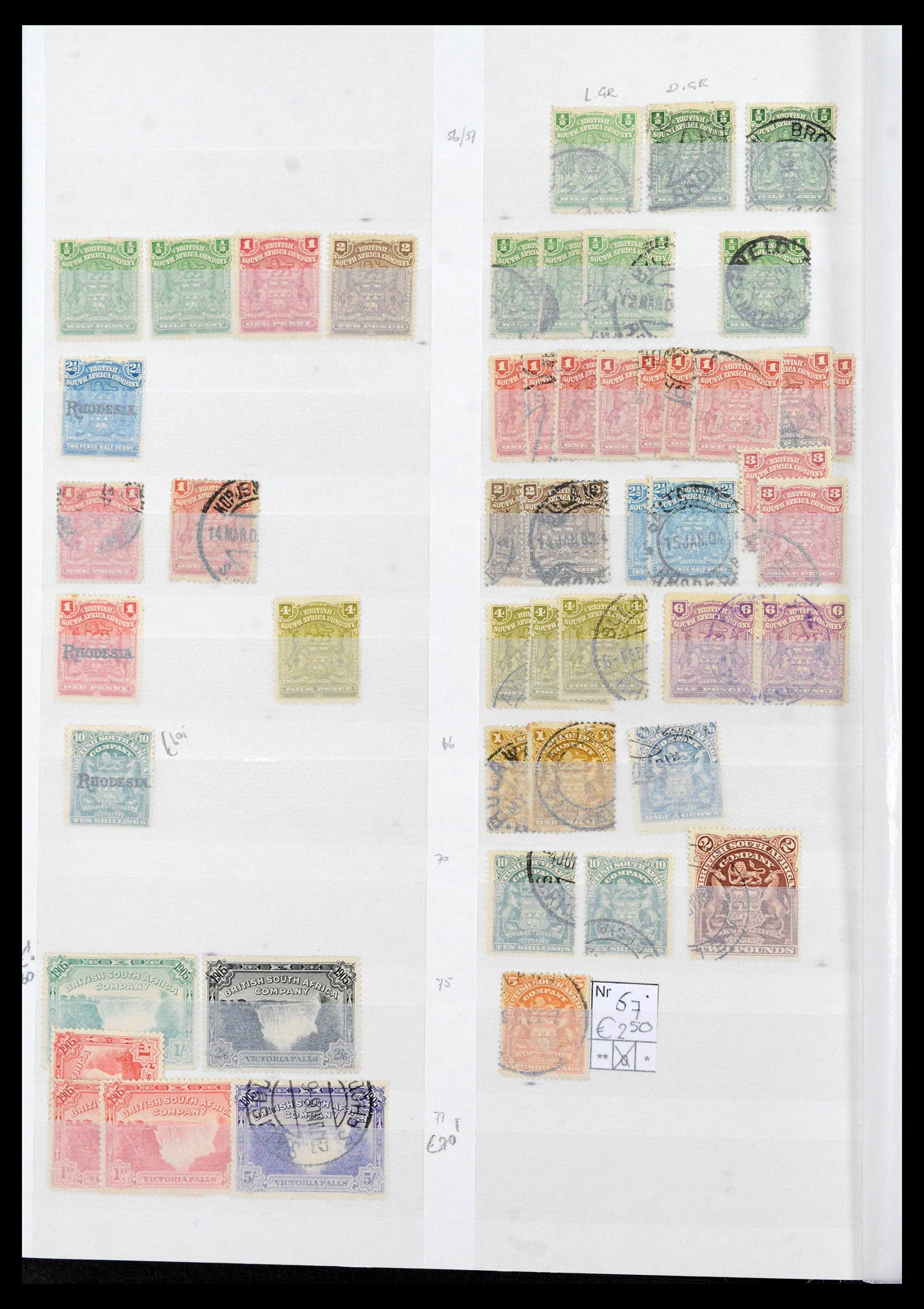 39896 0012 - Postzegelverzameling 39896 Rhodesië en gebieden 1890-1994.