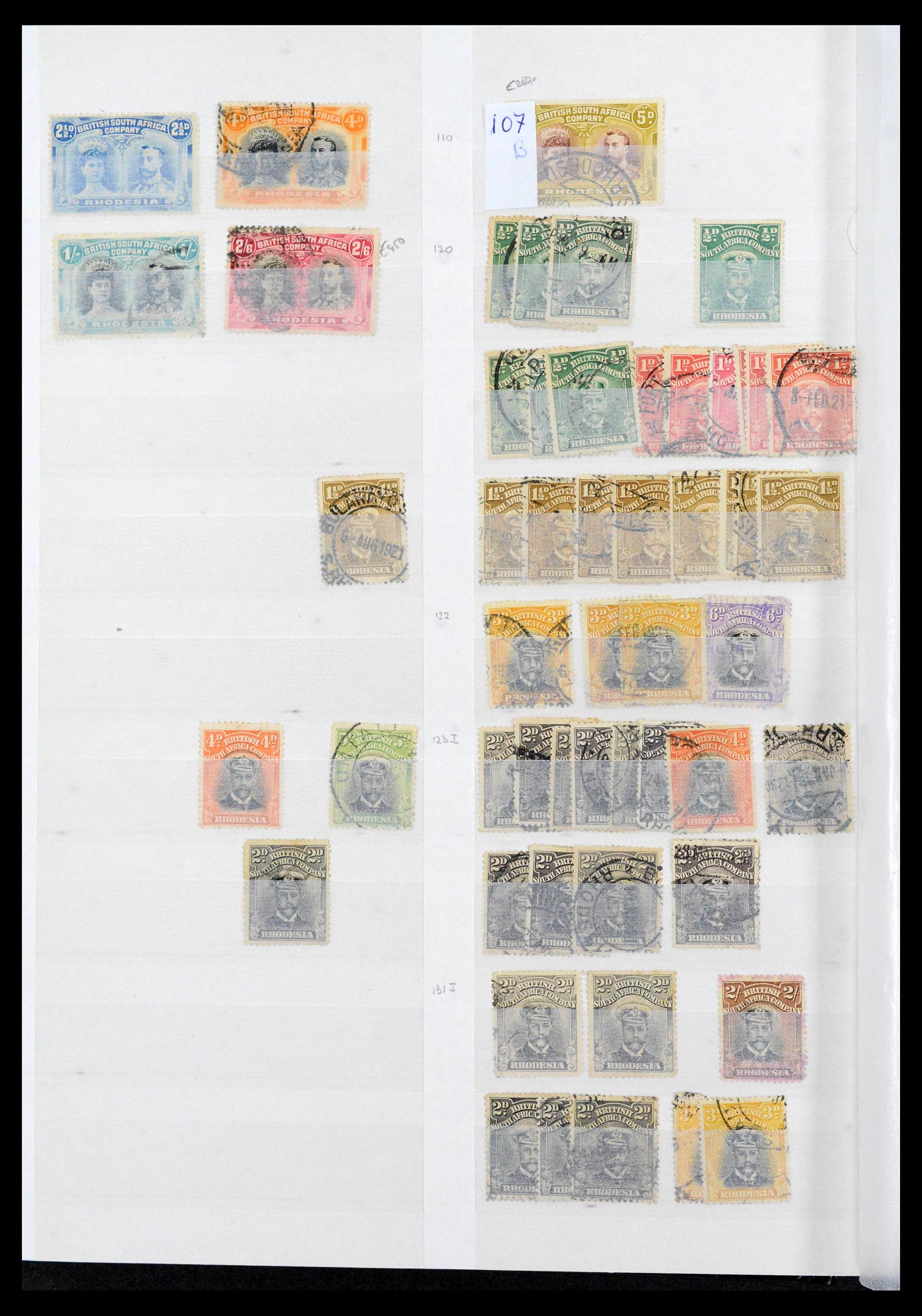 39896 0014 - Postzegelverzameling 39896 Rhodesië en gebieden 1890-1994.