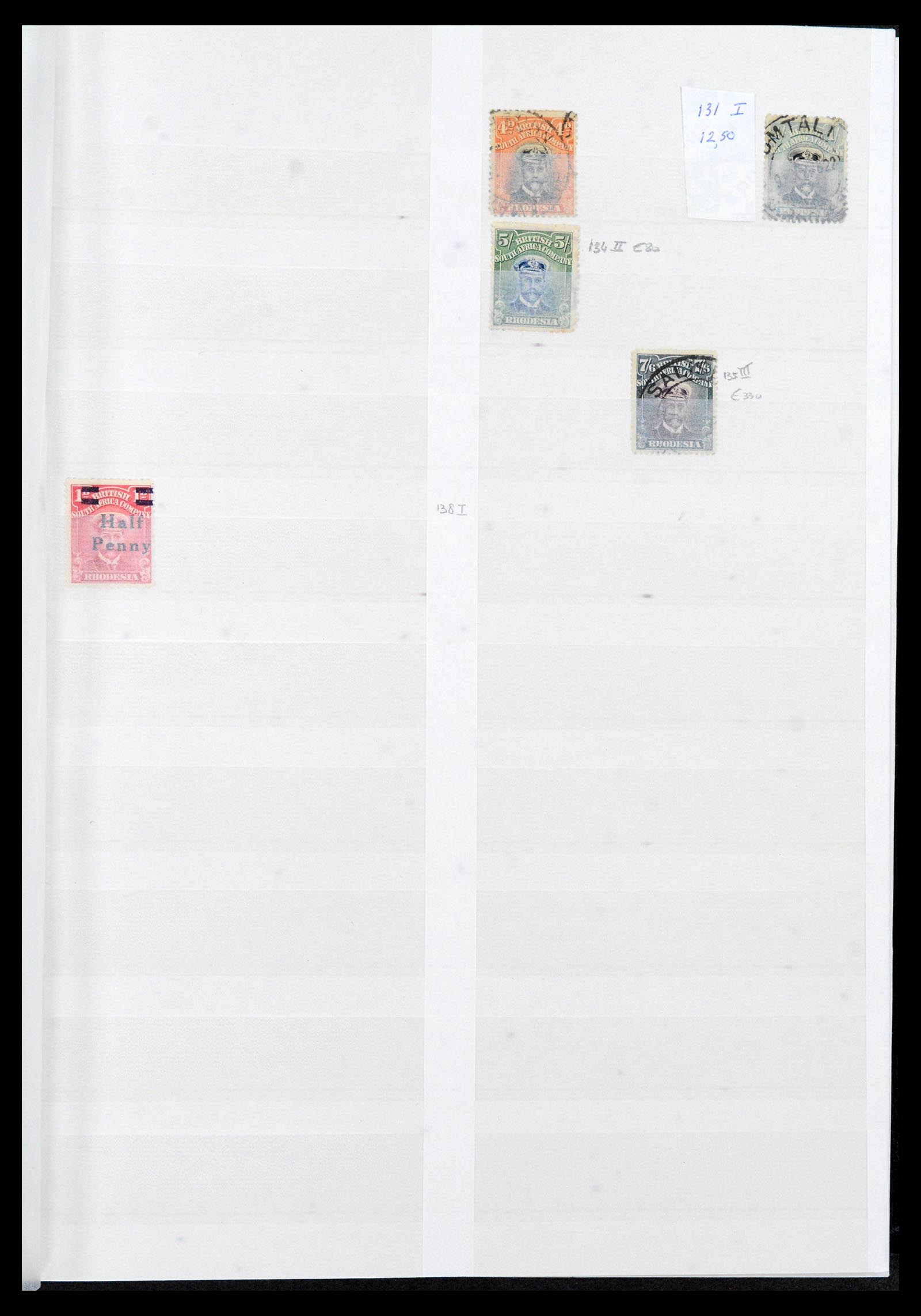 39896 0015 - Postzegelverzameling 39896 Rhodesië en gebieden 1890-1994.