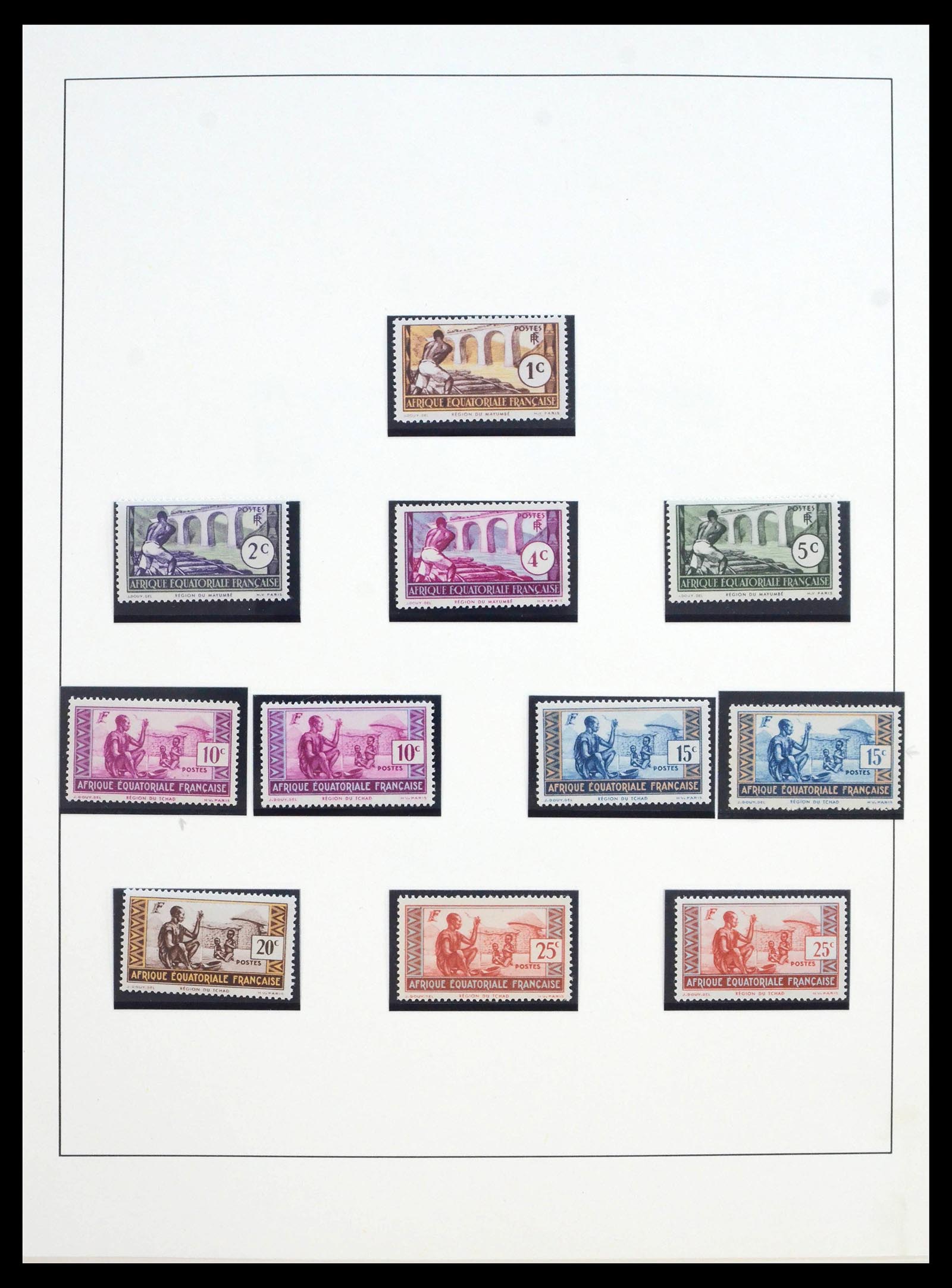 39897 0001 - Postzegelverzameling 39897 Franse koloniën in Afrika 1900-1945.