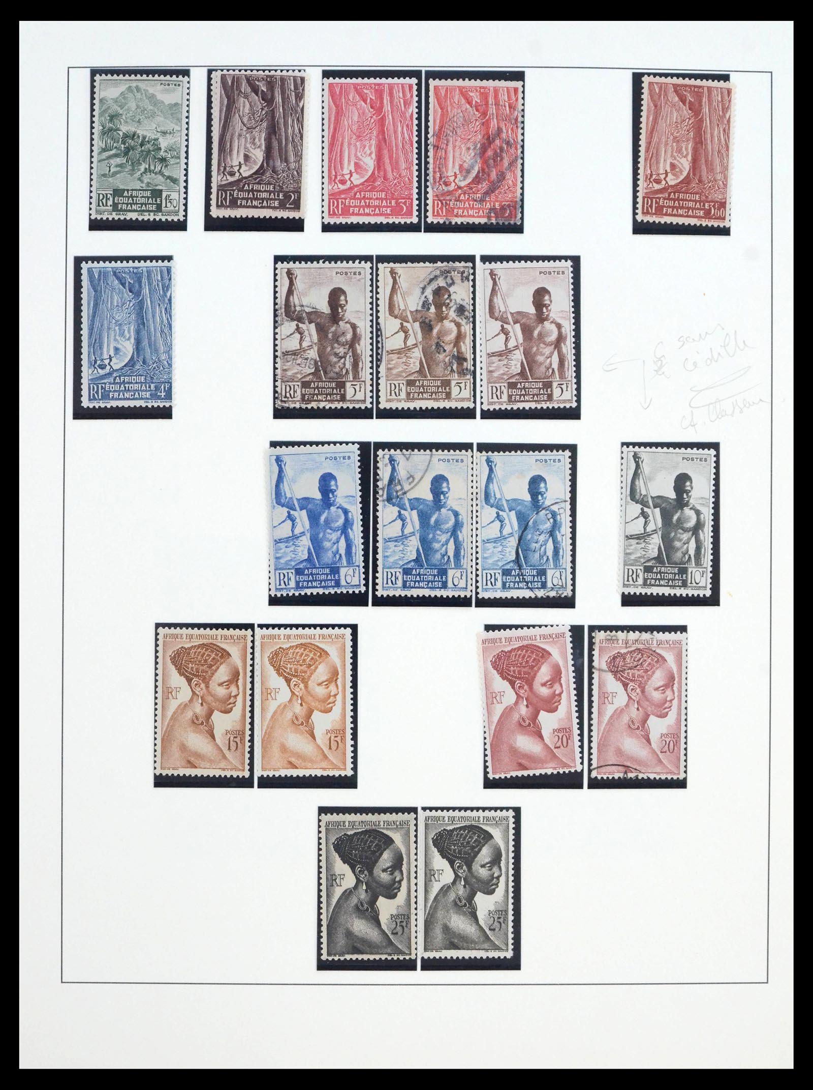 39897 0008 - Postzegelverzameling 39897 Franse koloniën in Afrika 1900-1945.