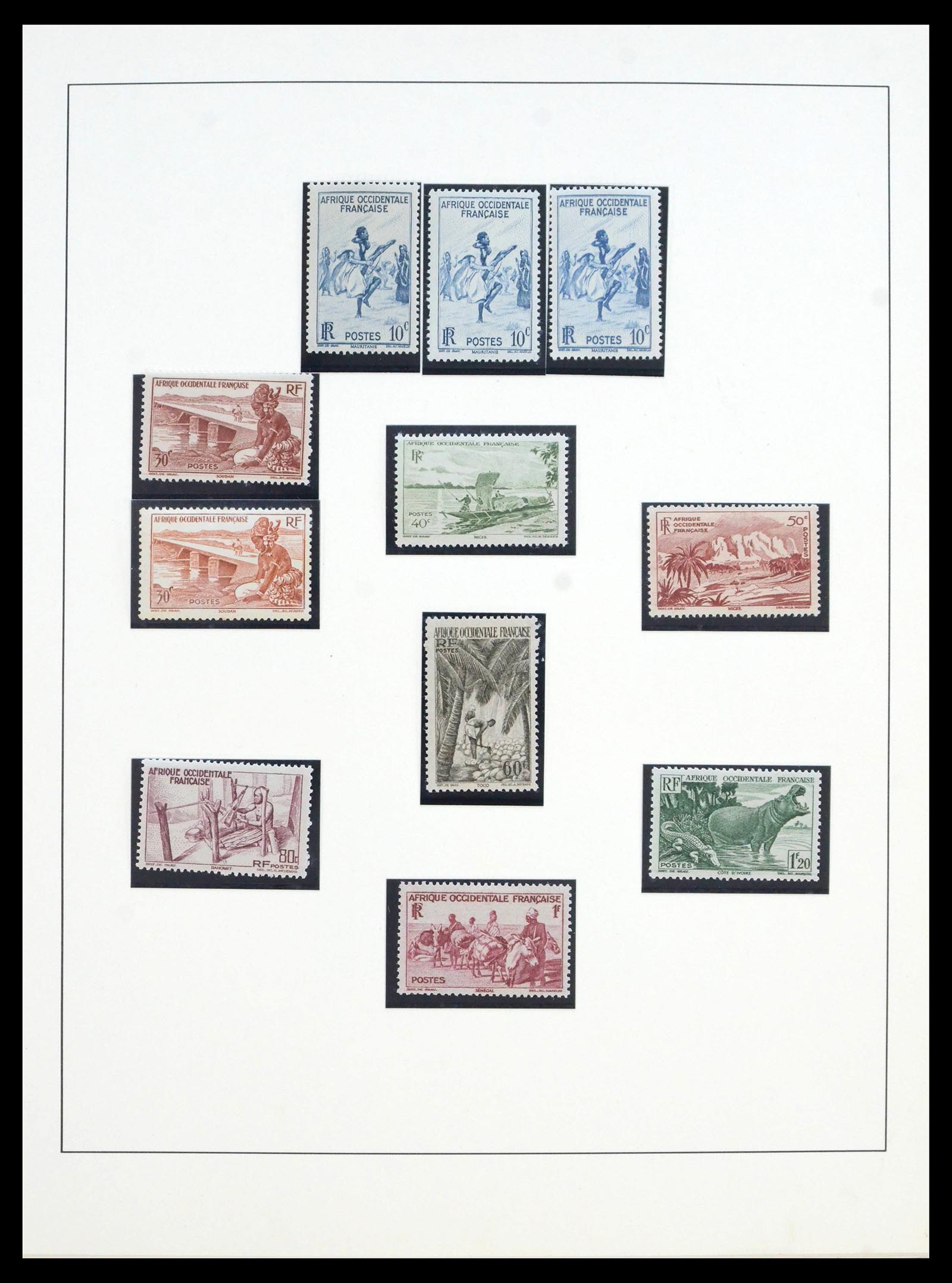 39897 0012 - Postzegelverzameling 39897 Franse koloniën in Afrika 1900-1945.