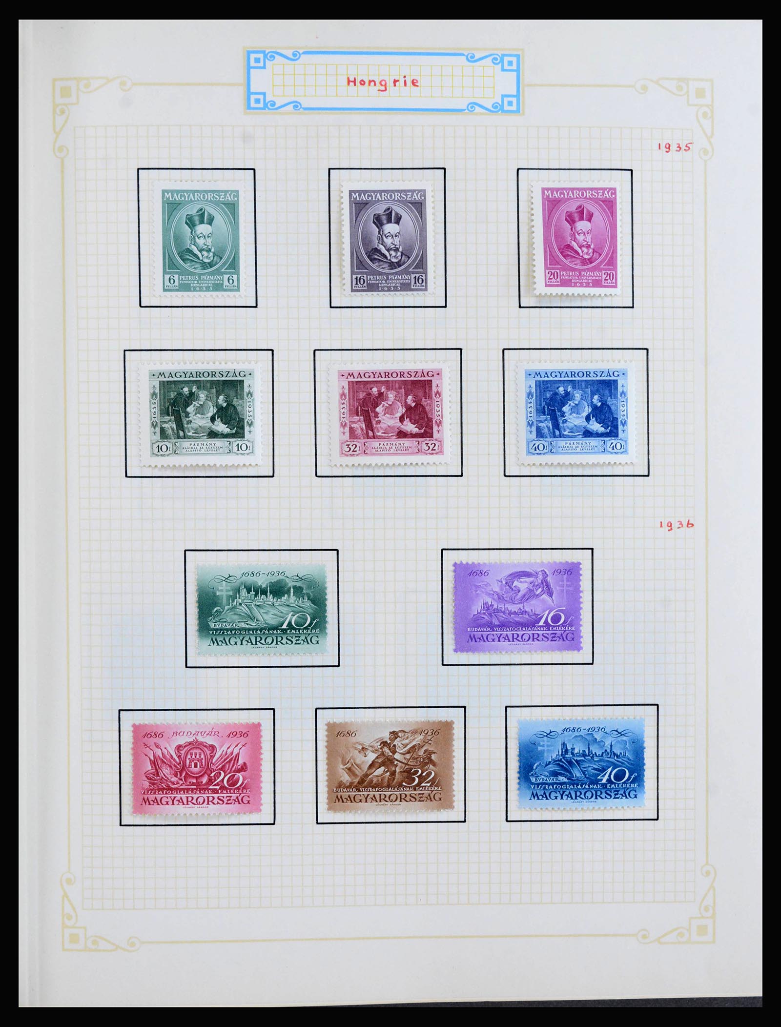 39899 0009 - Postzegelverzameling 39899 Hongarije 1871-1965.