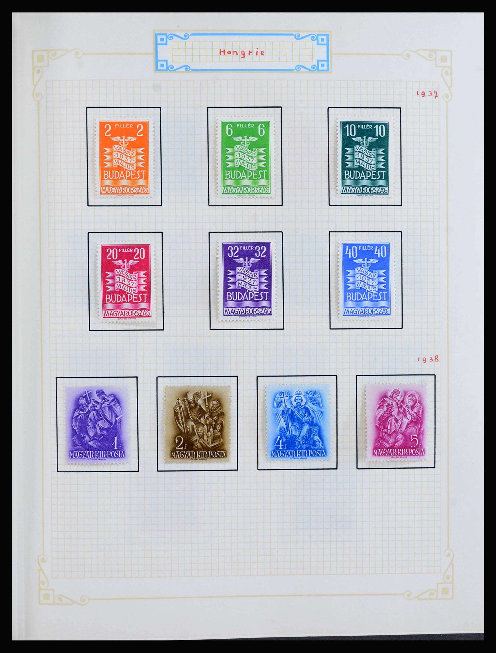 39899 0010 - Postzegelverzameling 39899 Hongarije 1871-1965.