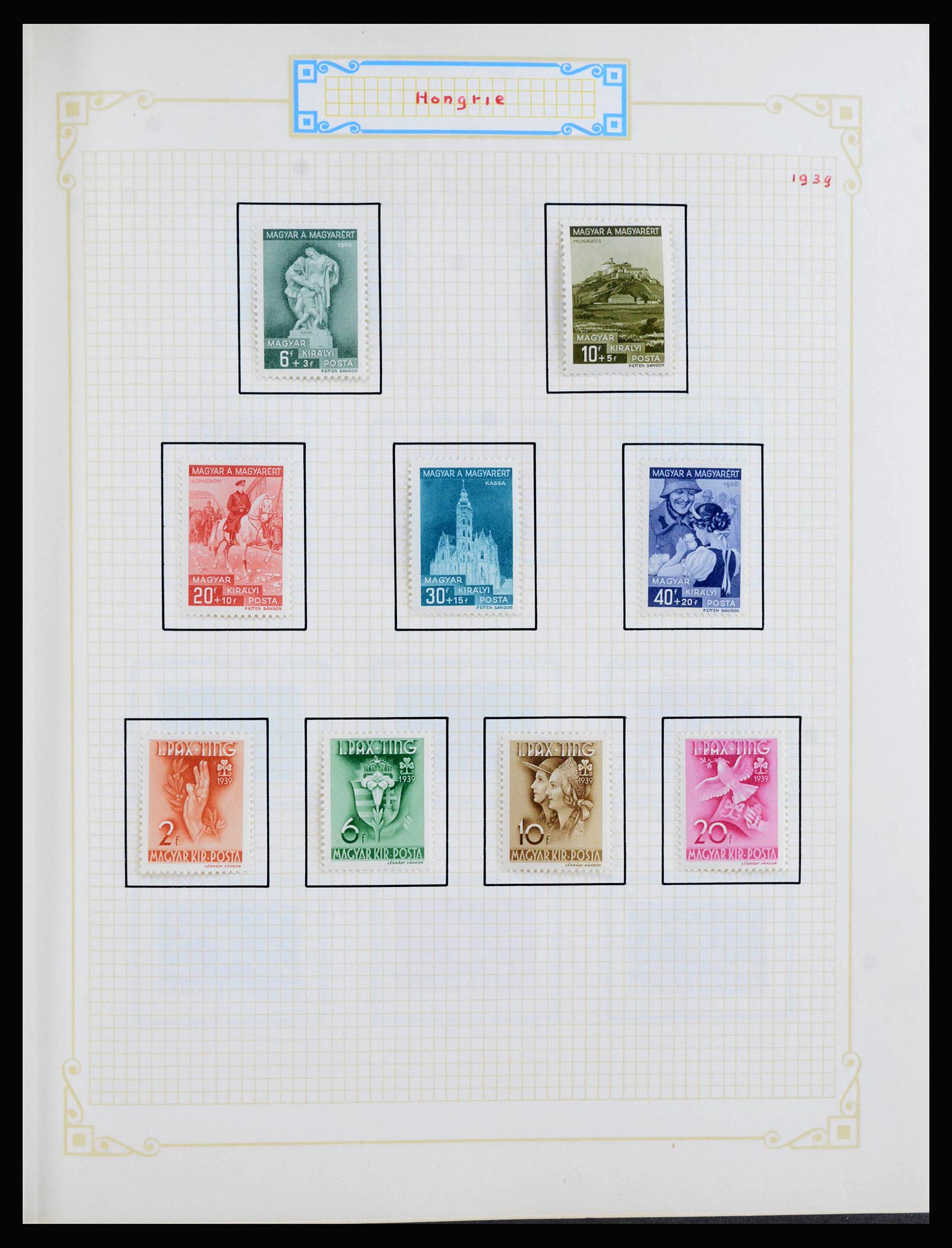 39899 0015 - Postzegelverzameling 39899 Hongarije 1871-1965.