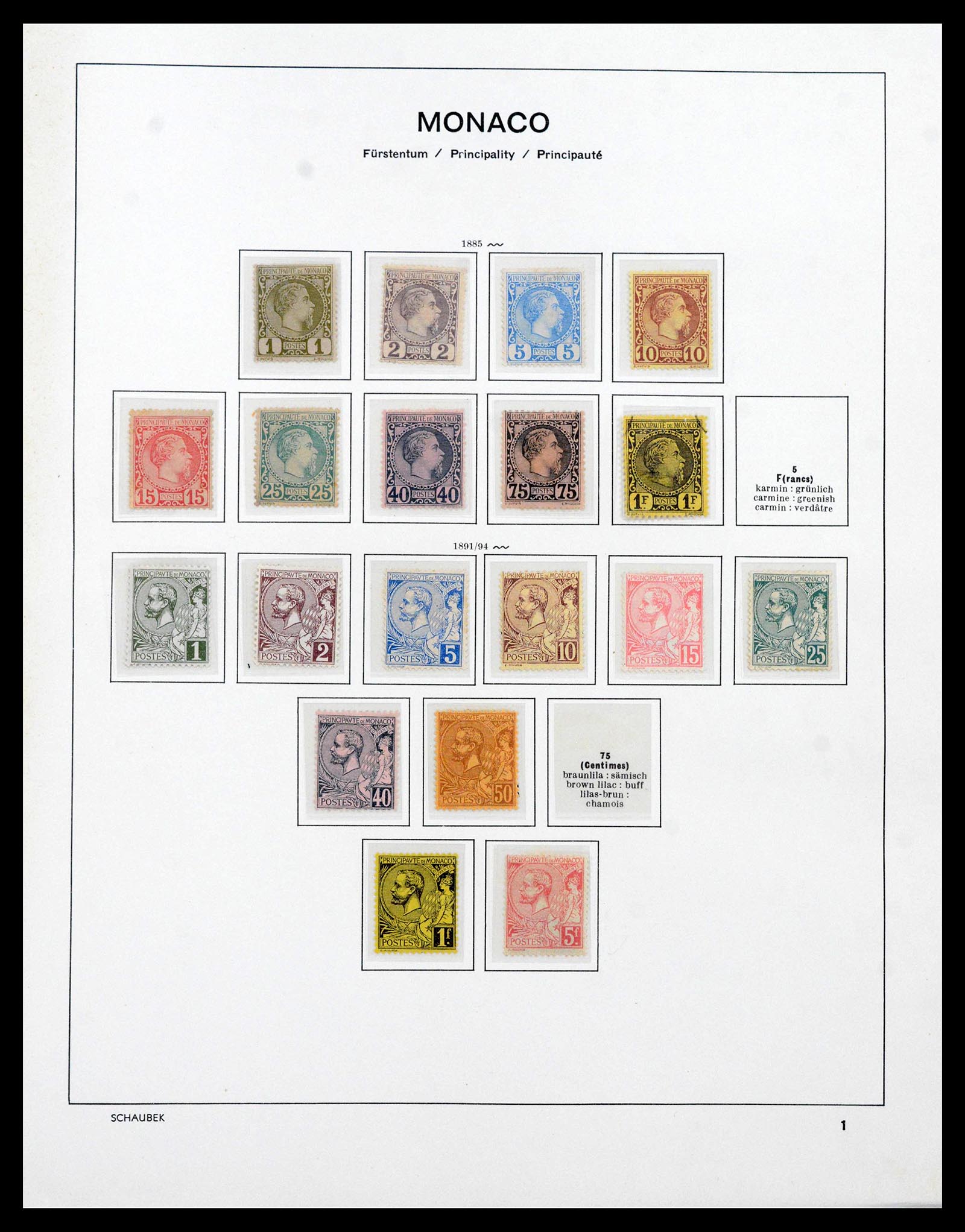 39903 0001 - Postzegelverzameling 39903 Monaco 1885-1980.