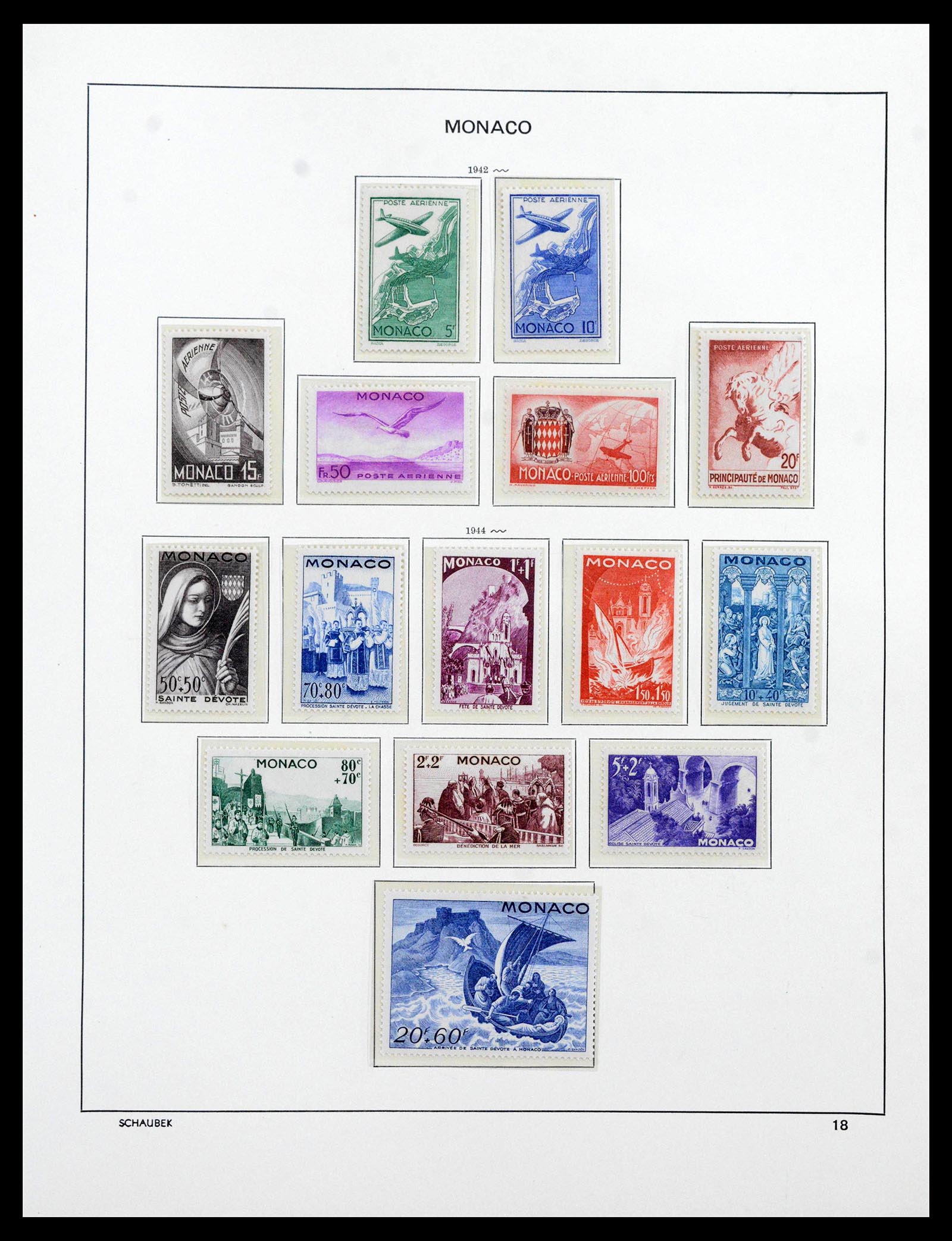 39903 0020 - Postzegelverzameling 39903 Monaco 1885-1980.