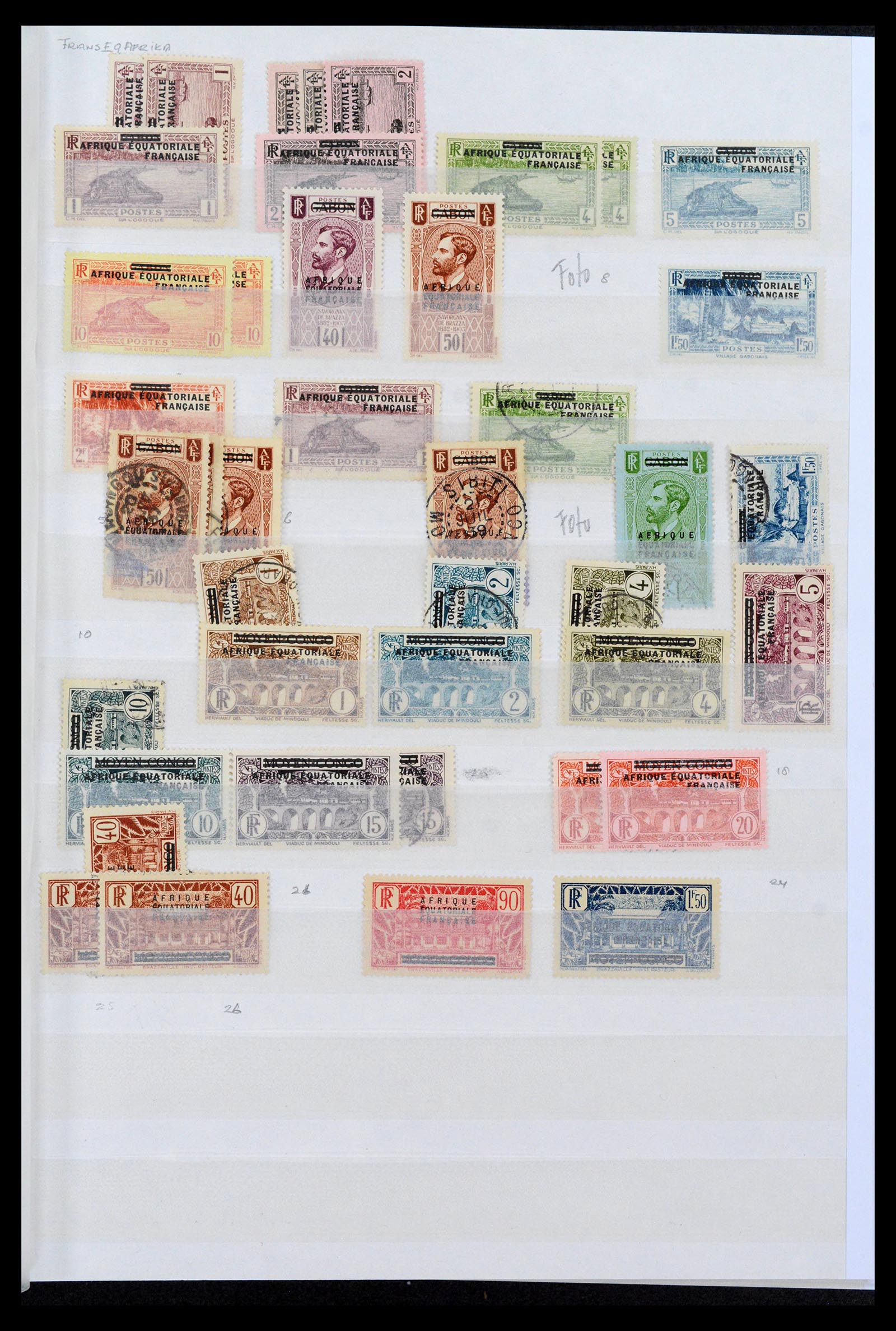 39911 0001 - Postzegelverzameling 39911 Franse koloniën 1880-1950.