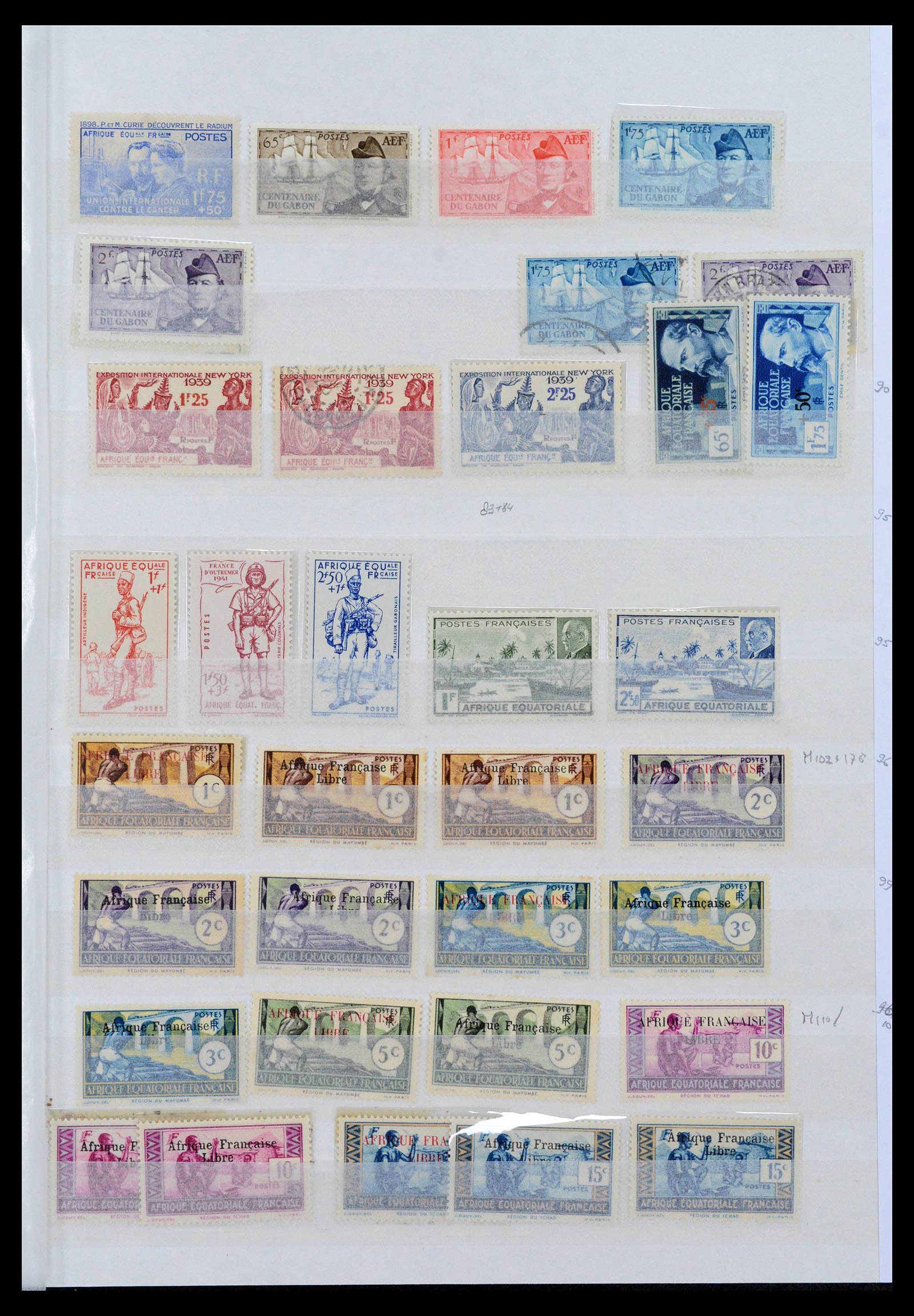 39911 0005 - Postzegelverzameling 39911 Franse koloniën 1880-1950.