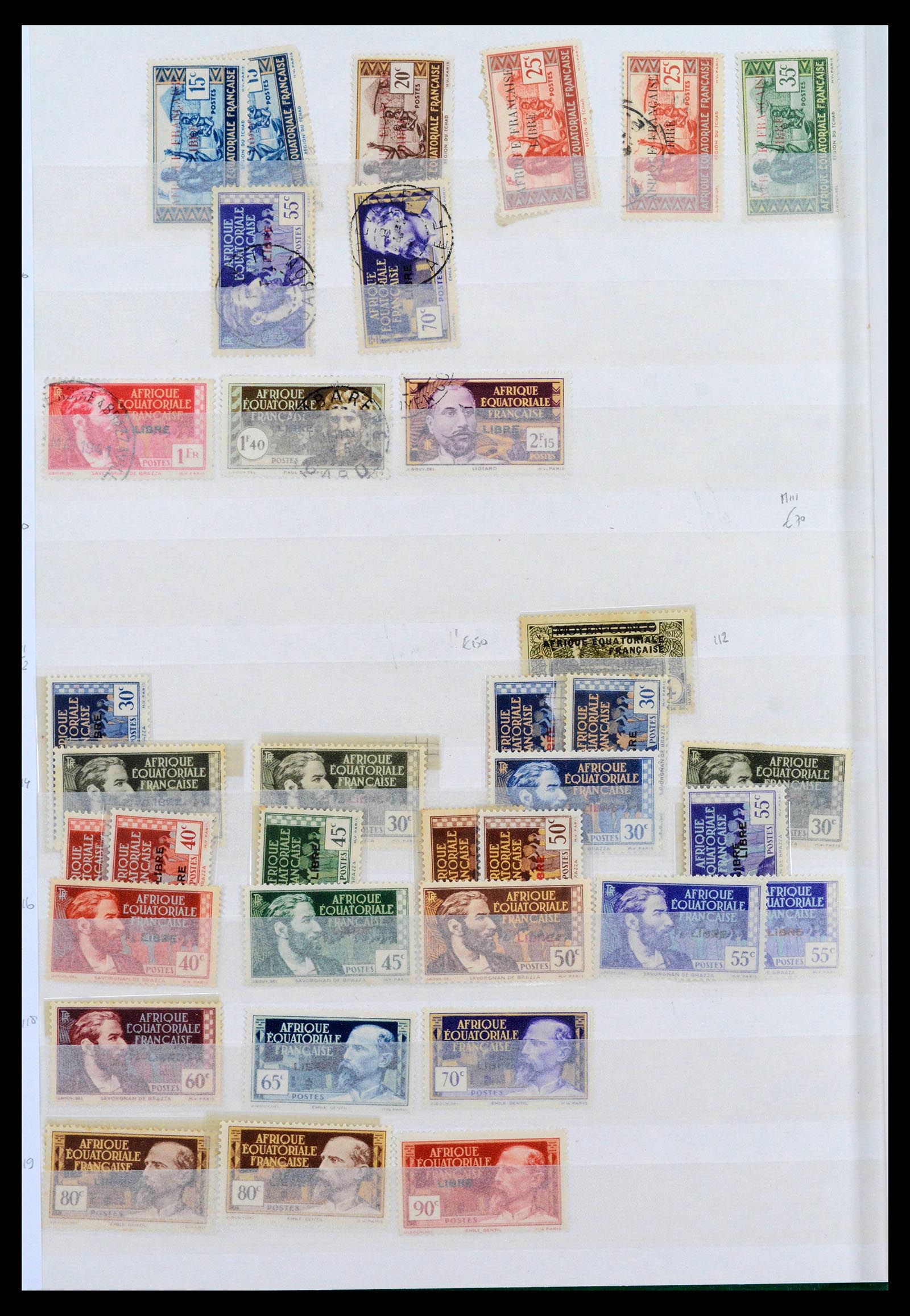 39911 0006 - Postzegelverzameling 39911 Franse koloniën 1880-1950.