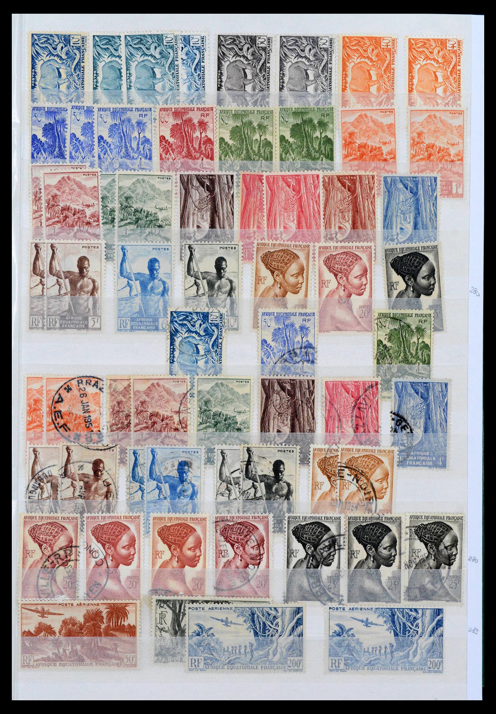 39911 0013 - Postzegelverzameling 39911 Franse koloniën 1880-1950.