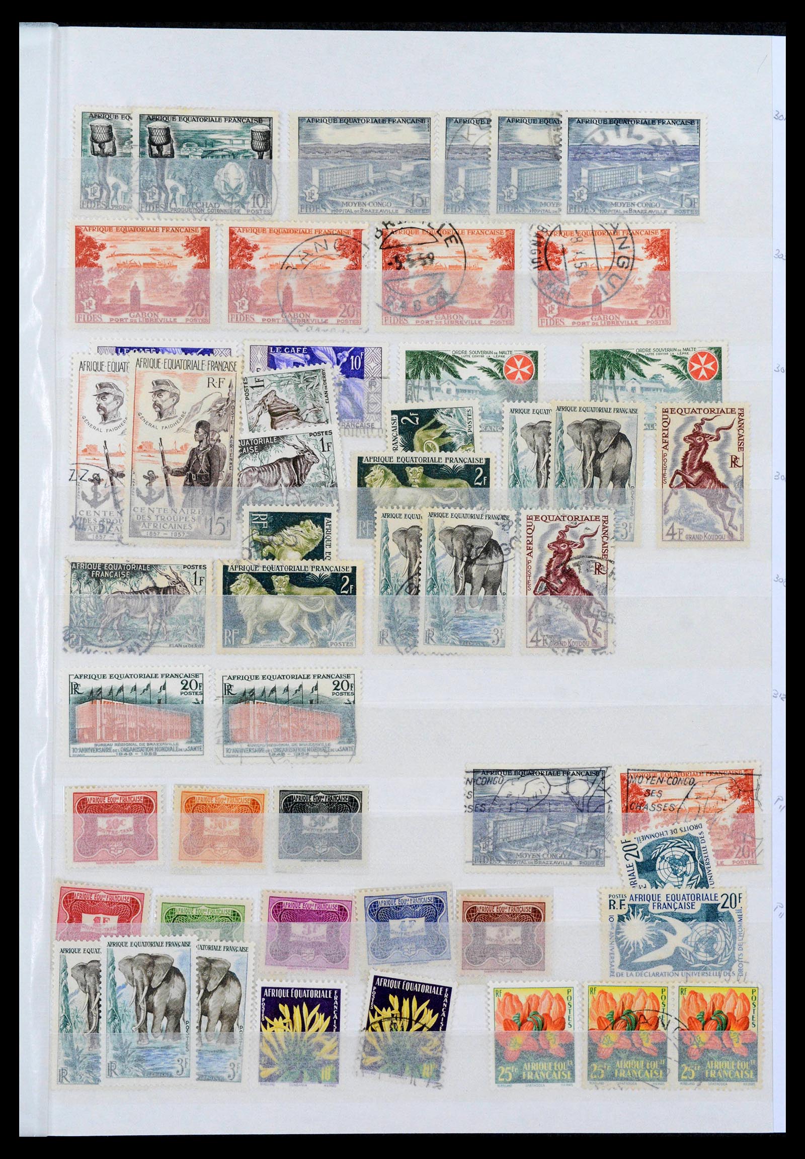 39911 0015 - Postzegelverzameling 39911 Franse koloniën 1880-1950.