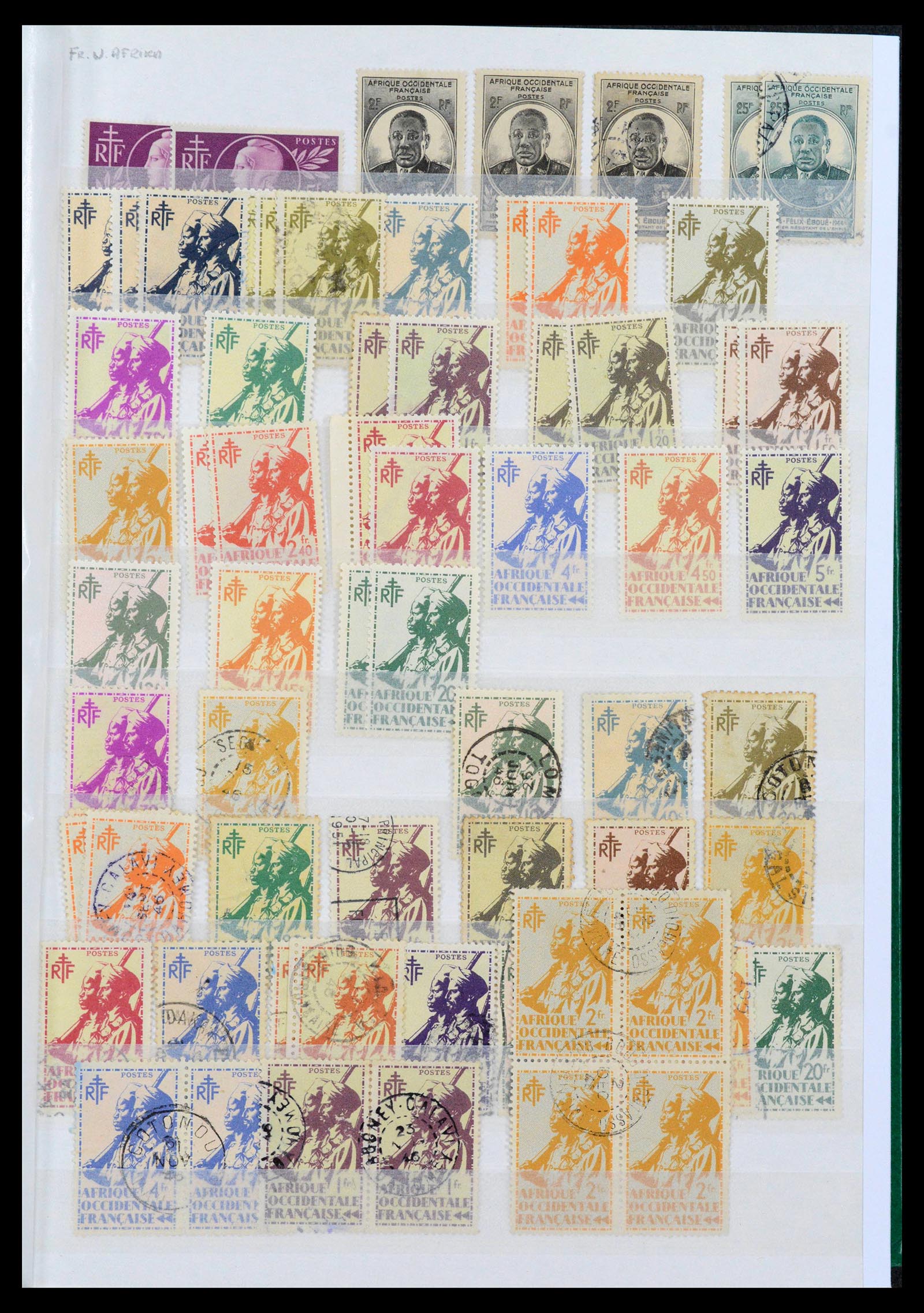39911 0017 - Postzegelverzameling 39911 Franse koloniën 1880-1950.