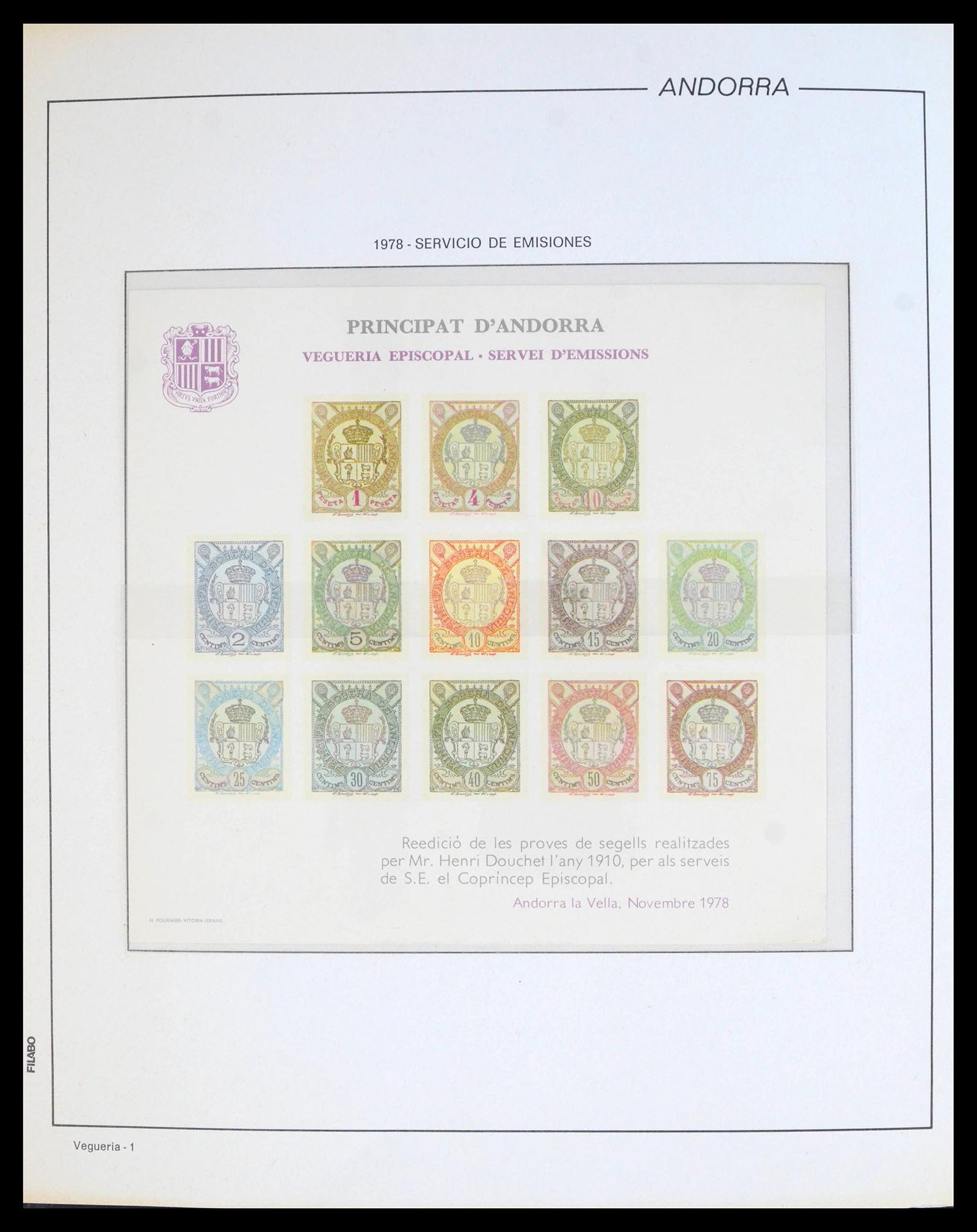 39913 0001 - Postzegelverzameling 39913 Andorra specialiteiten 1978-1999.