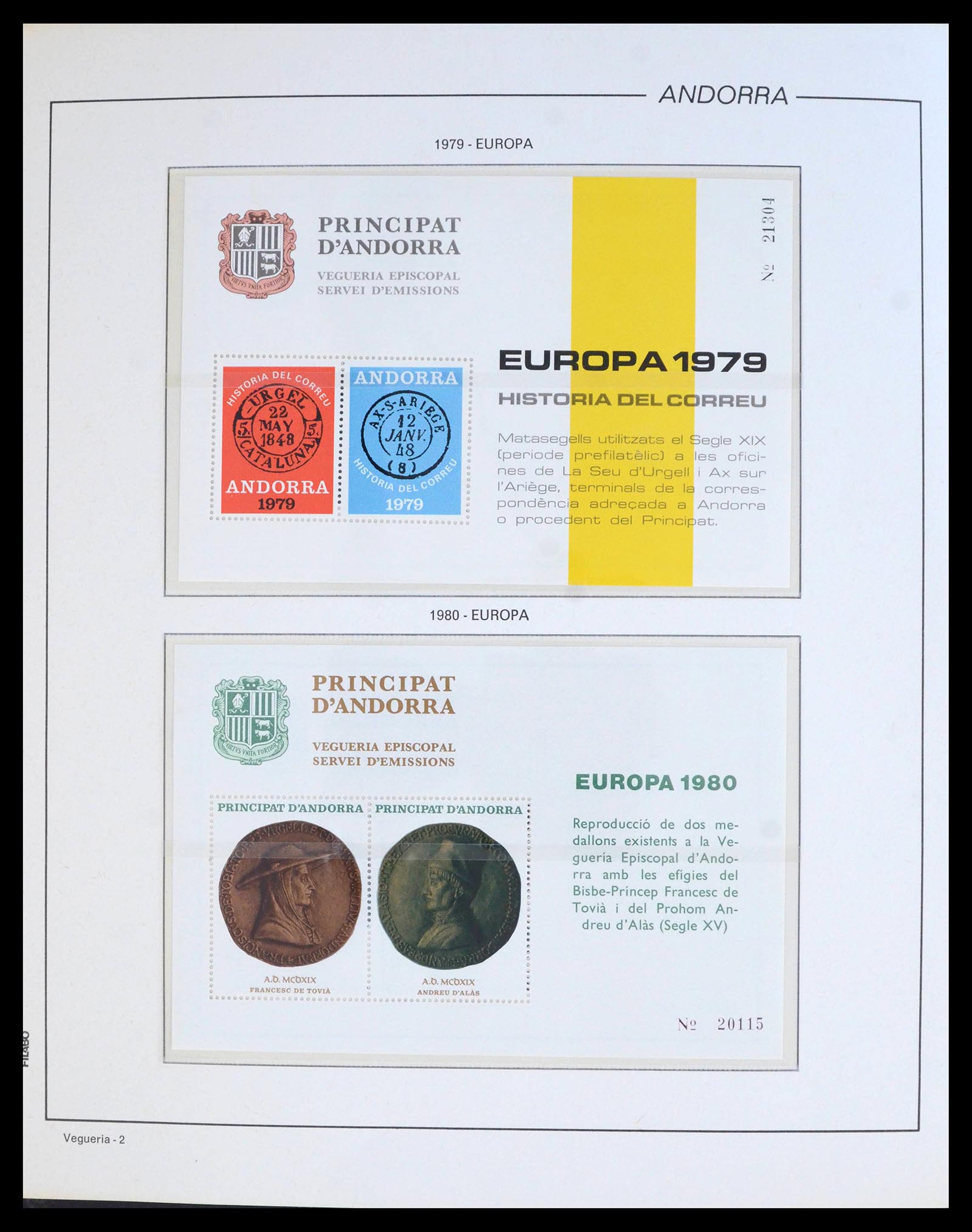 39913 0002 - Postzegelverzameling 39913 Andorra specialiteiten 1978-1999.