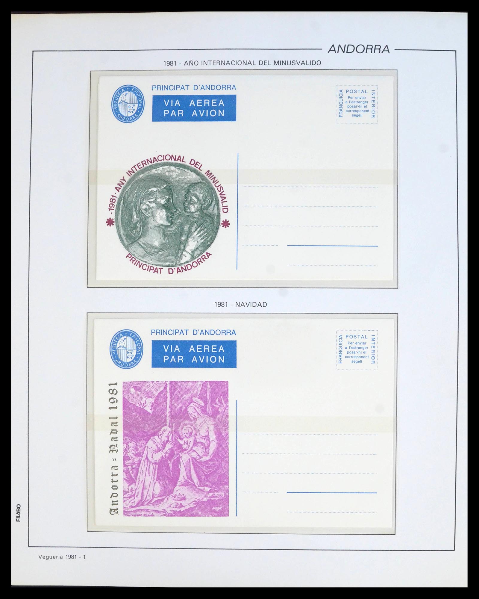 39913 0011 - Postzegelverzameling 39913 Andorra specialiteiten 1978-1999.