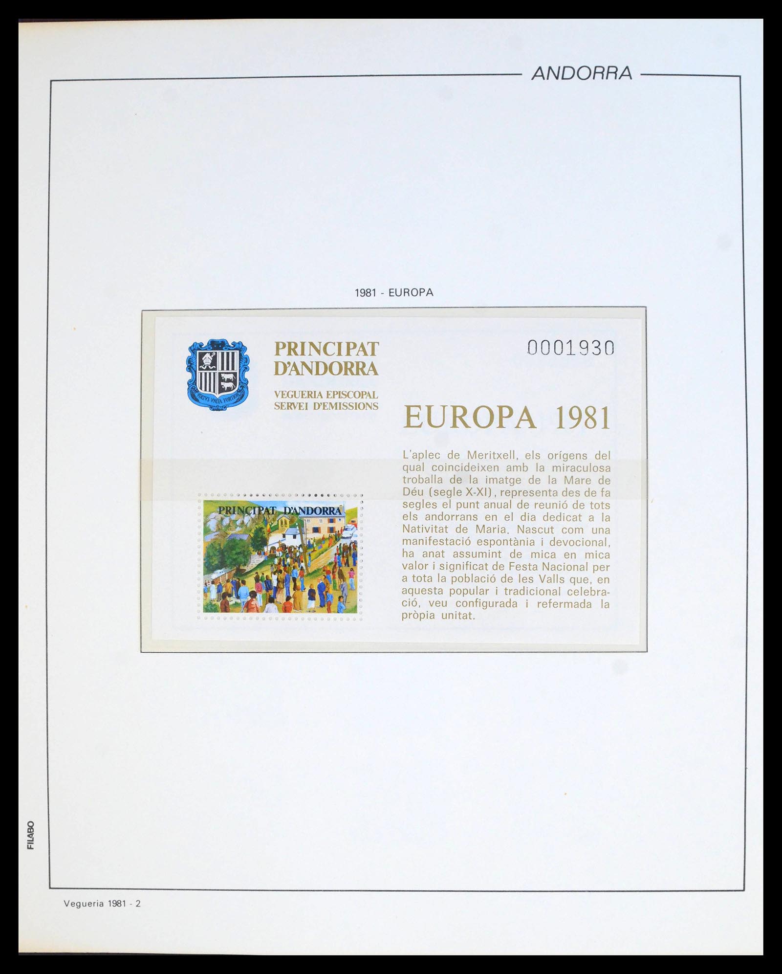 39913 0012 - Postzegelverzameling 39913 Andorra specialiteiten 1978-1999.