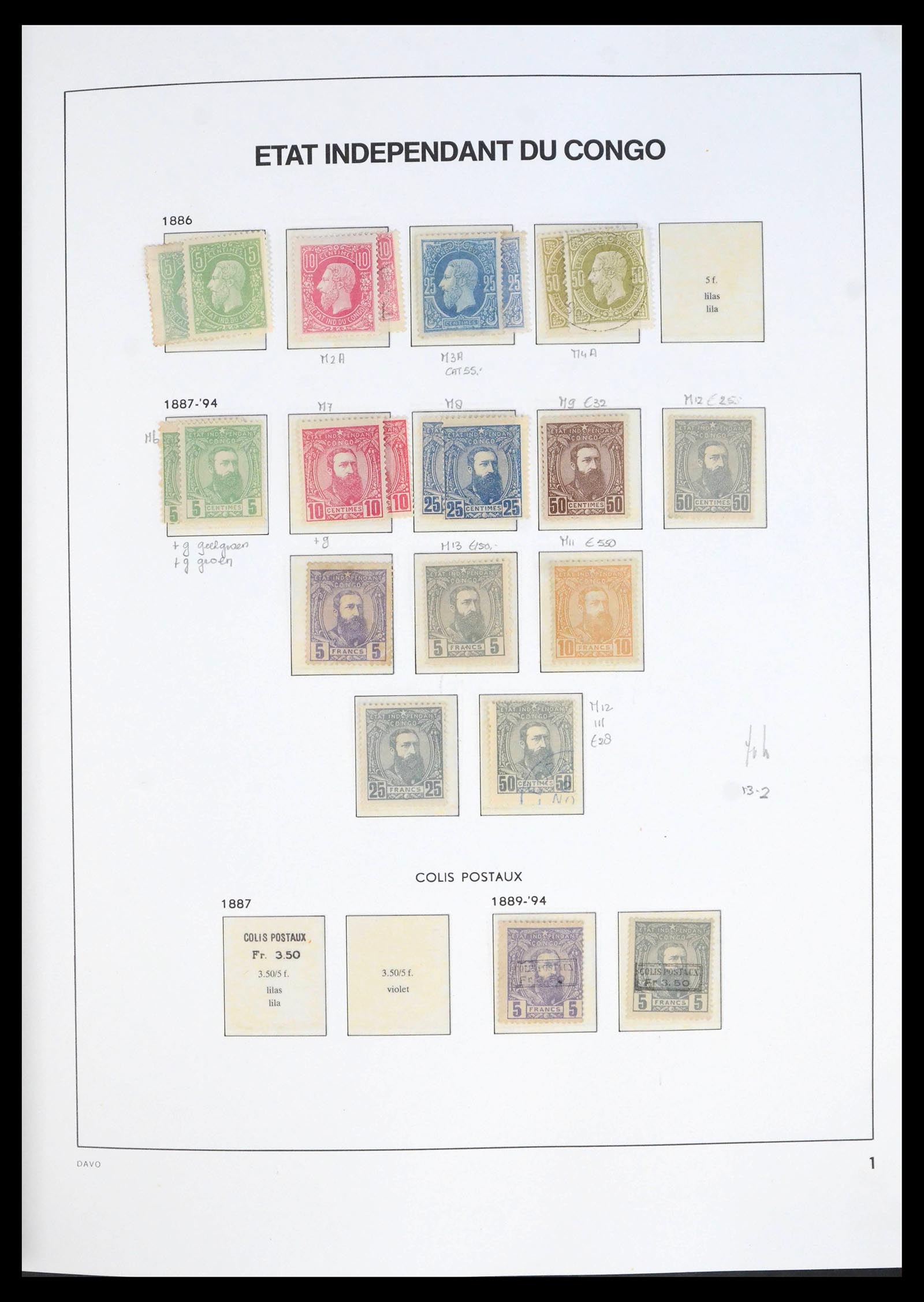 39915 0001 - Stamp collection 39915 Belgian Congo 1886-1961.