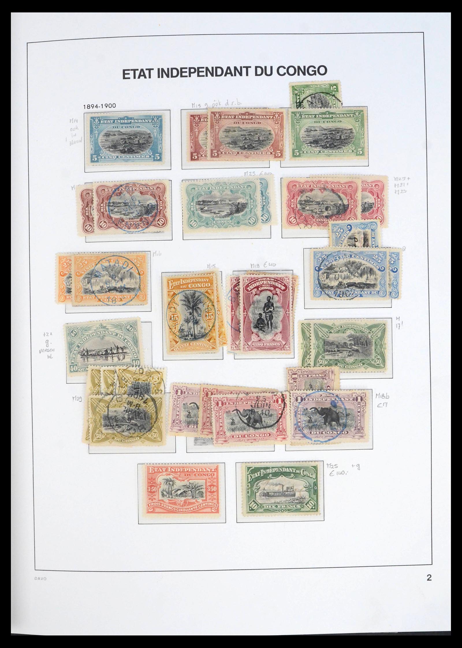 39915 0002 - Stamp collection 39915 Belgian Congo 1886-1961.