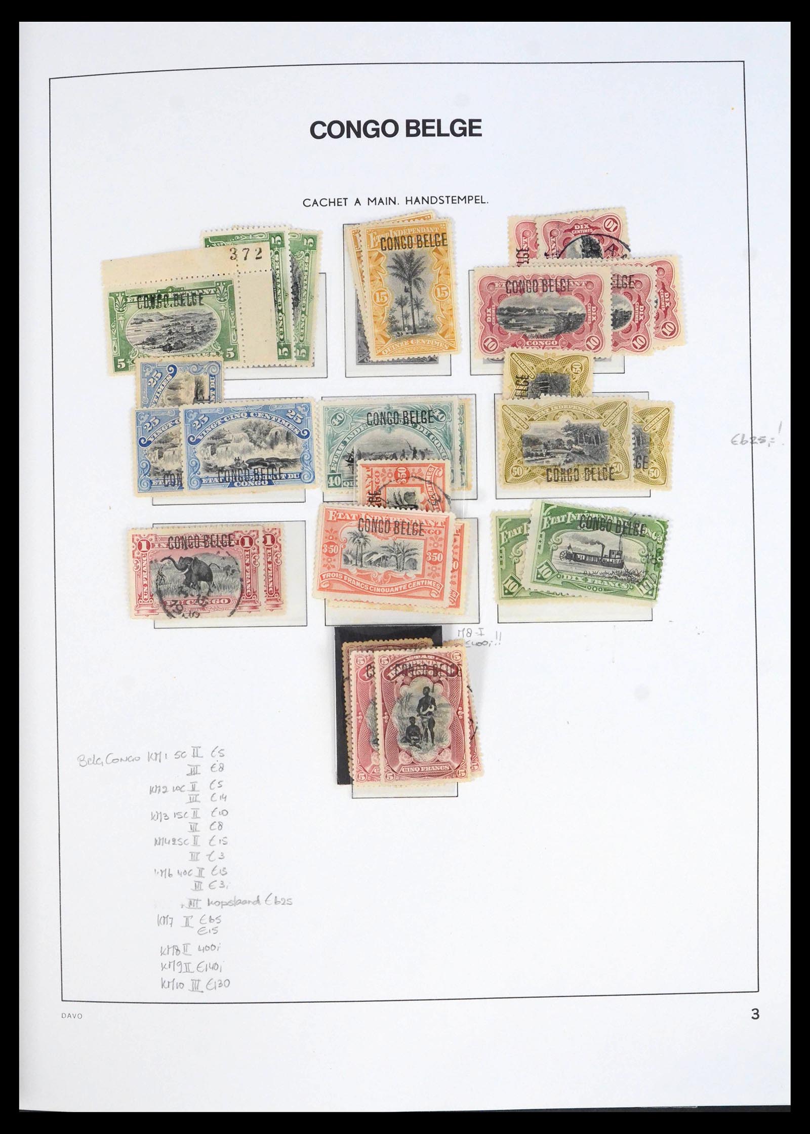 39915 0003 - Stamp collection 39915 Belgian Congo 1886-1961.