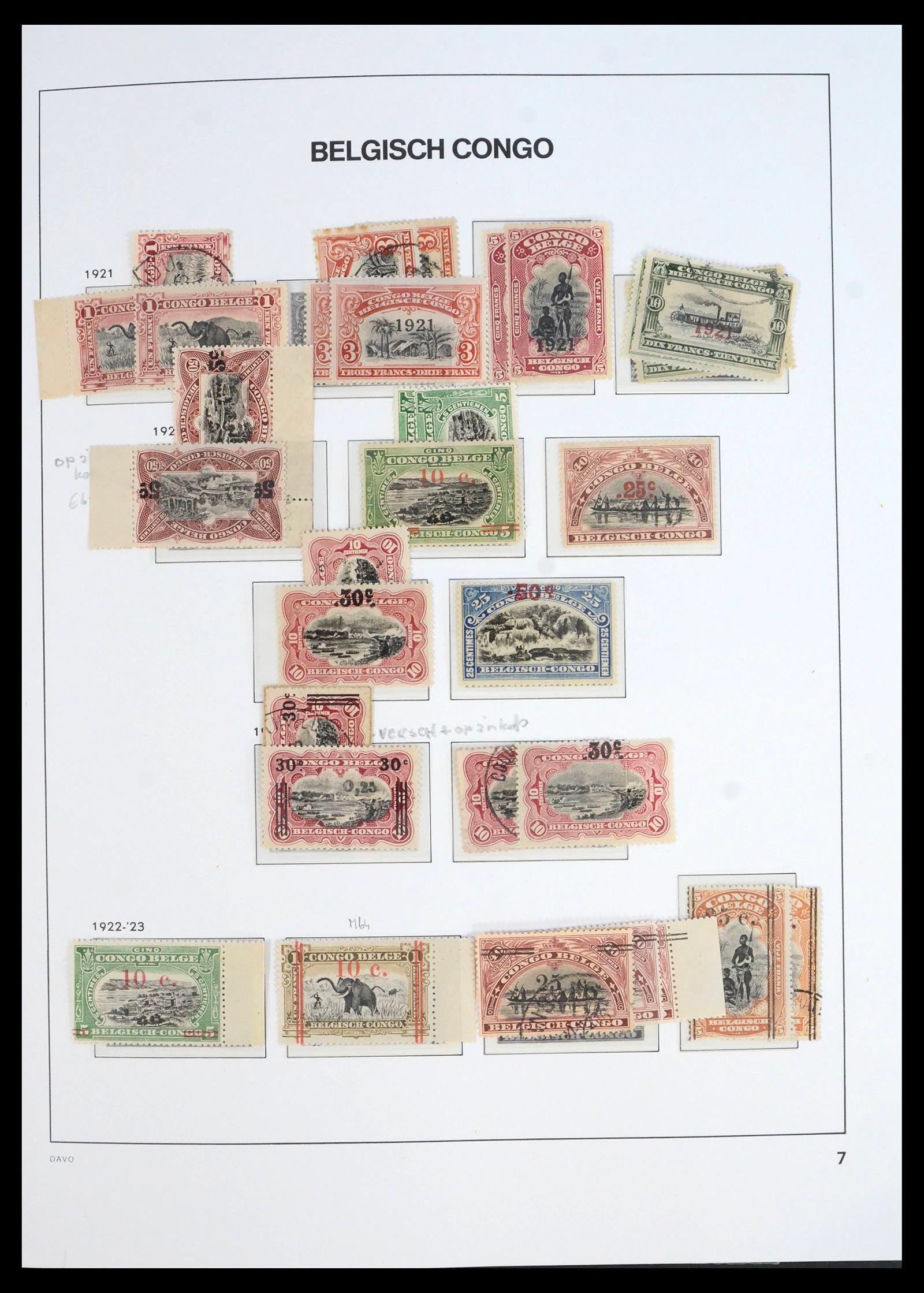 39915 0007 - Stamp collection 39915 Belgian Congo 1886-1961.