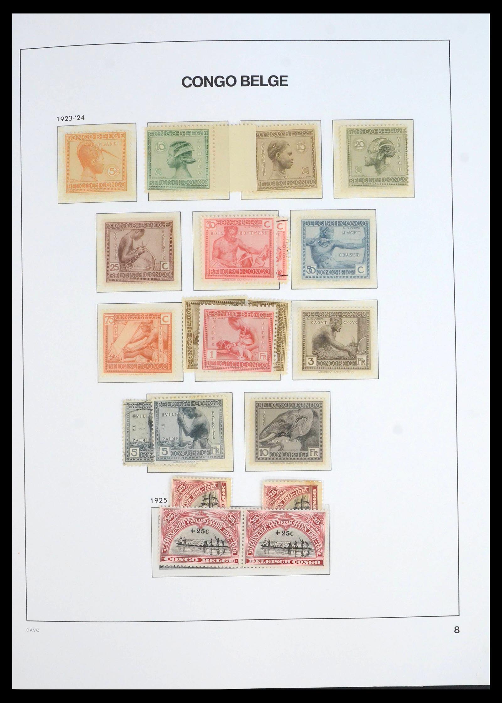 39915 0008 - Stamp collection 39915 Belgian Congo 1886-1961.