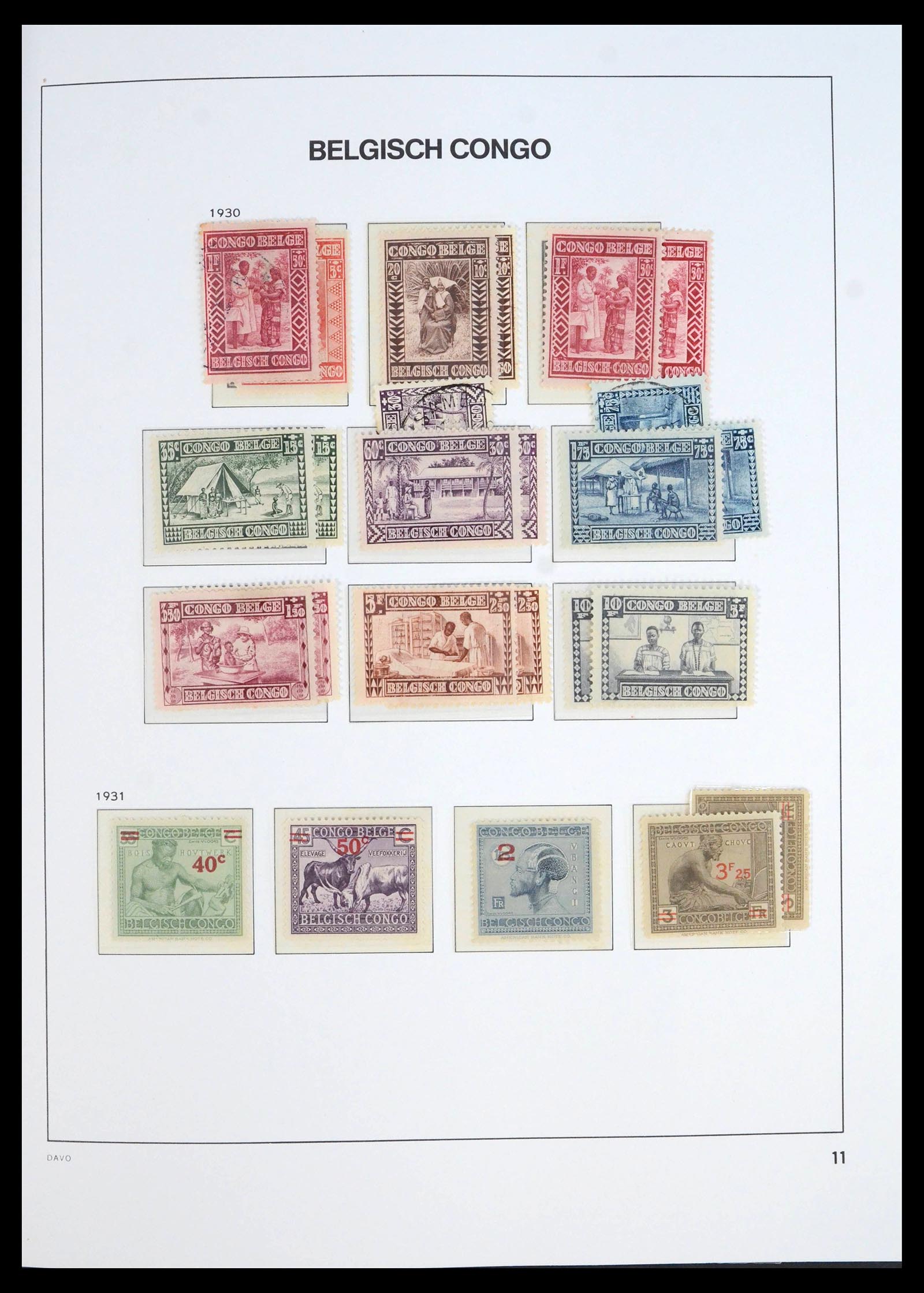 39915 0011 - Stamp collection 39915 Belgian Congo 1886-1961.