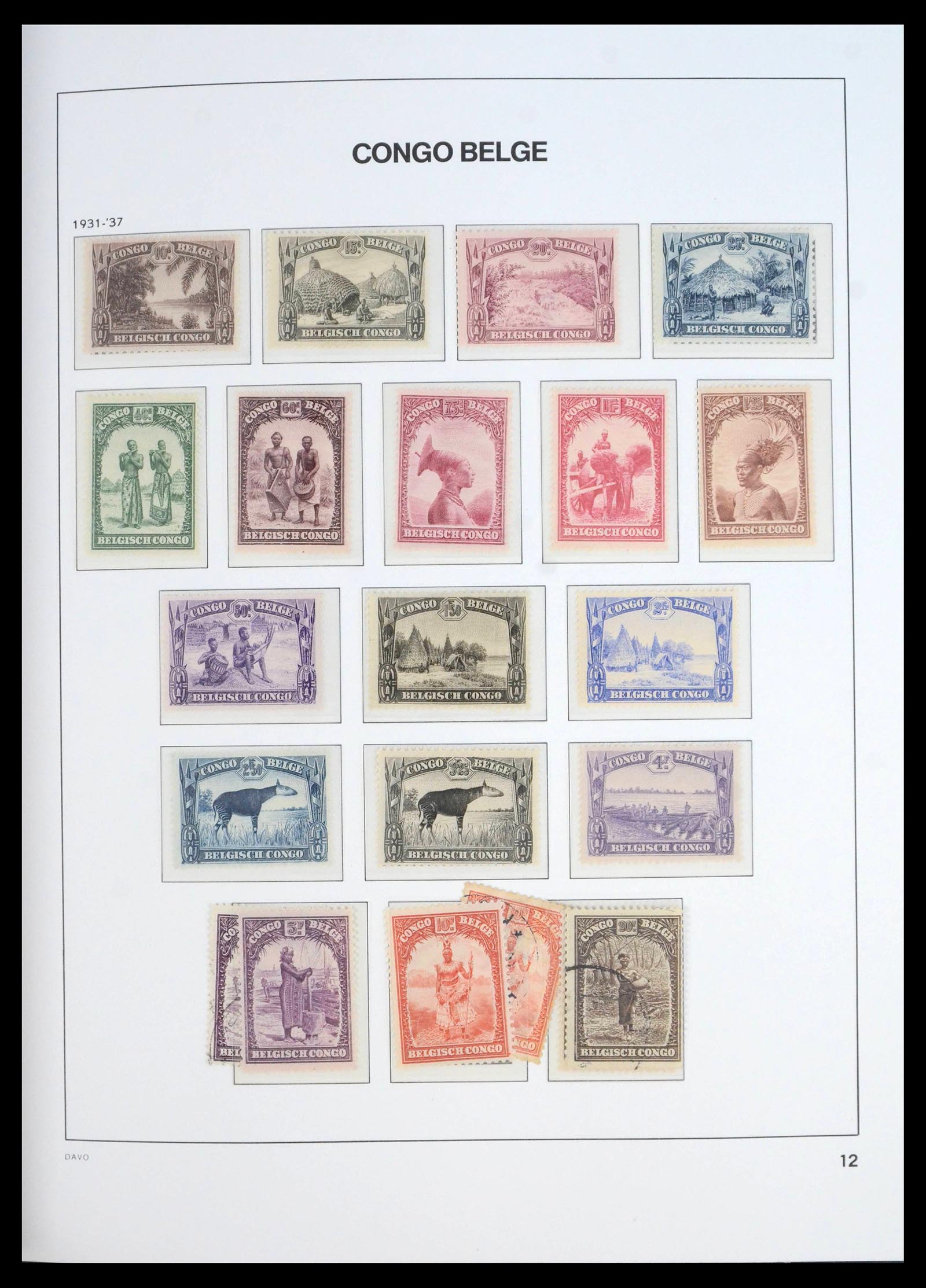 39915 0012 - Stamp collection 39915 Belgian Congo 1886-1961.
