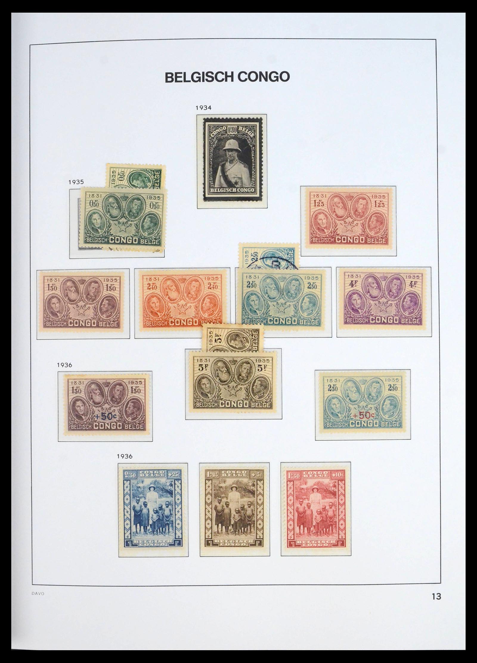39915 0013 - Stamp collection 39915 Belgian Congo 1886-1961.