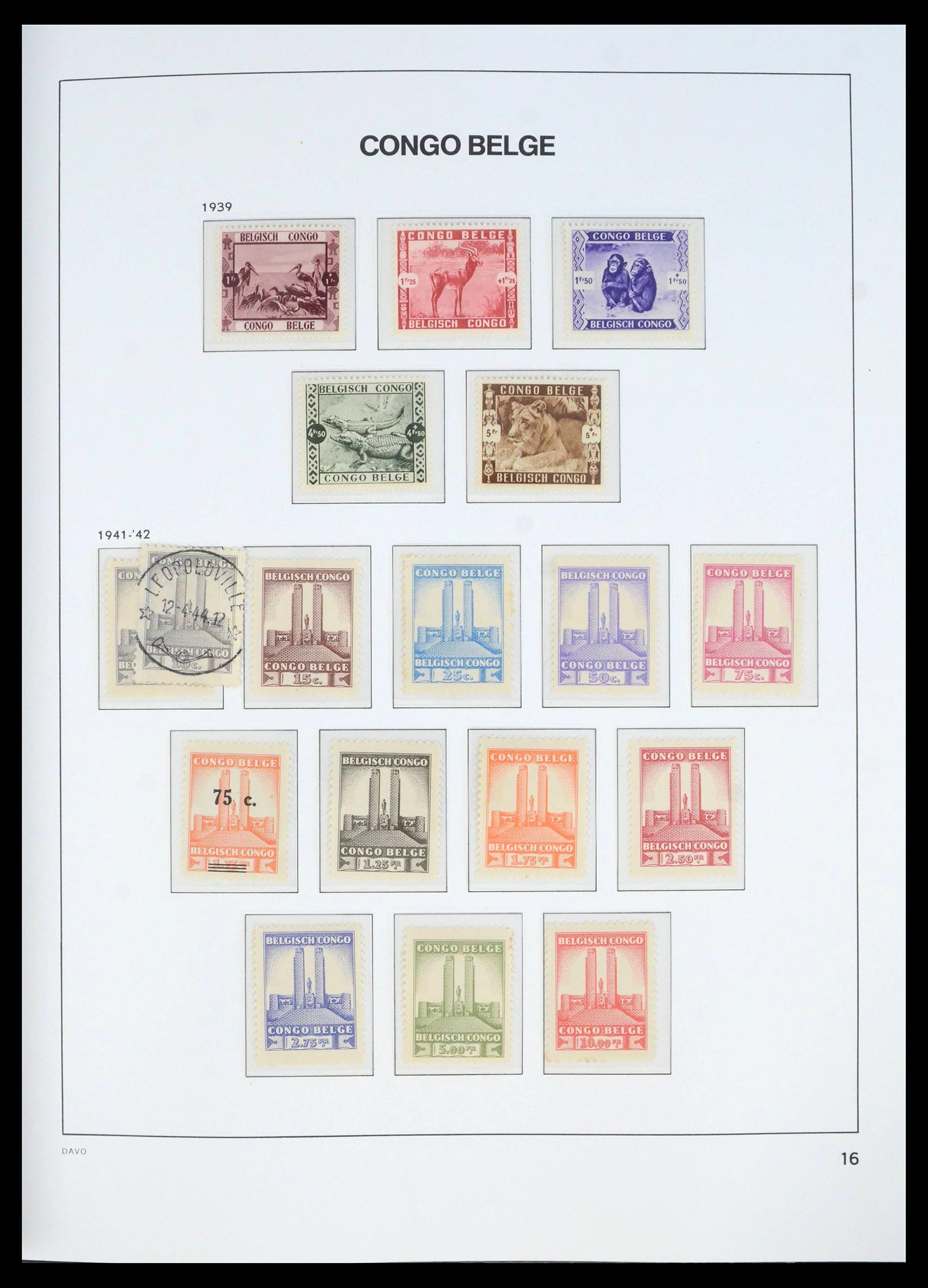 39915 0016 - Stamp collection 39915 Belgian Congo 1886-1961.