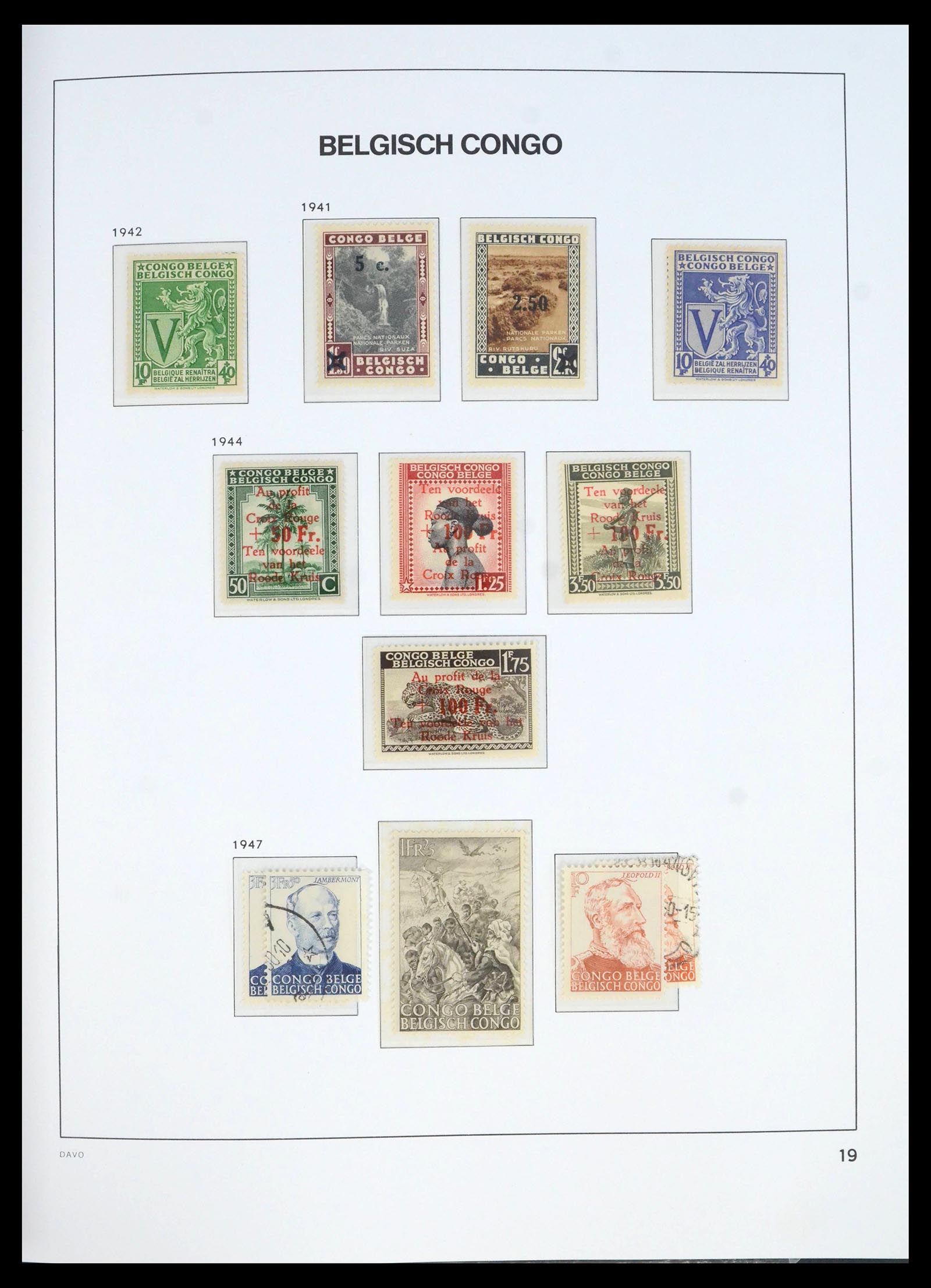 39915 0019 - Stamp collection 39915 Belgian Congo 1886-1961.