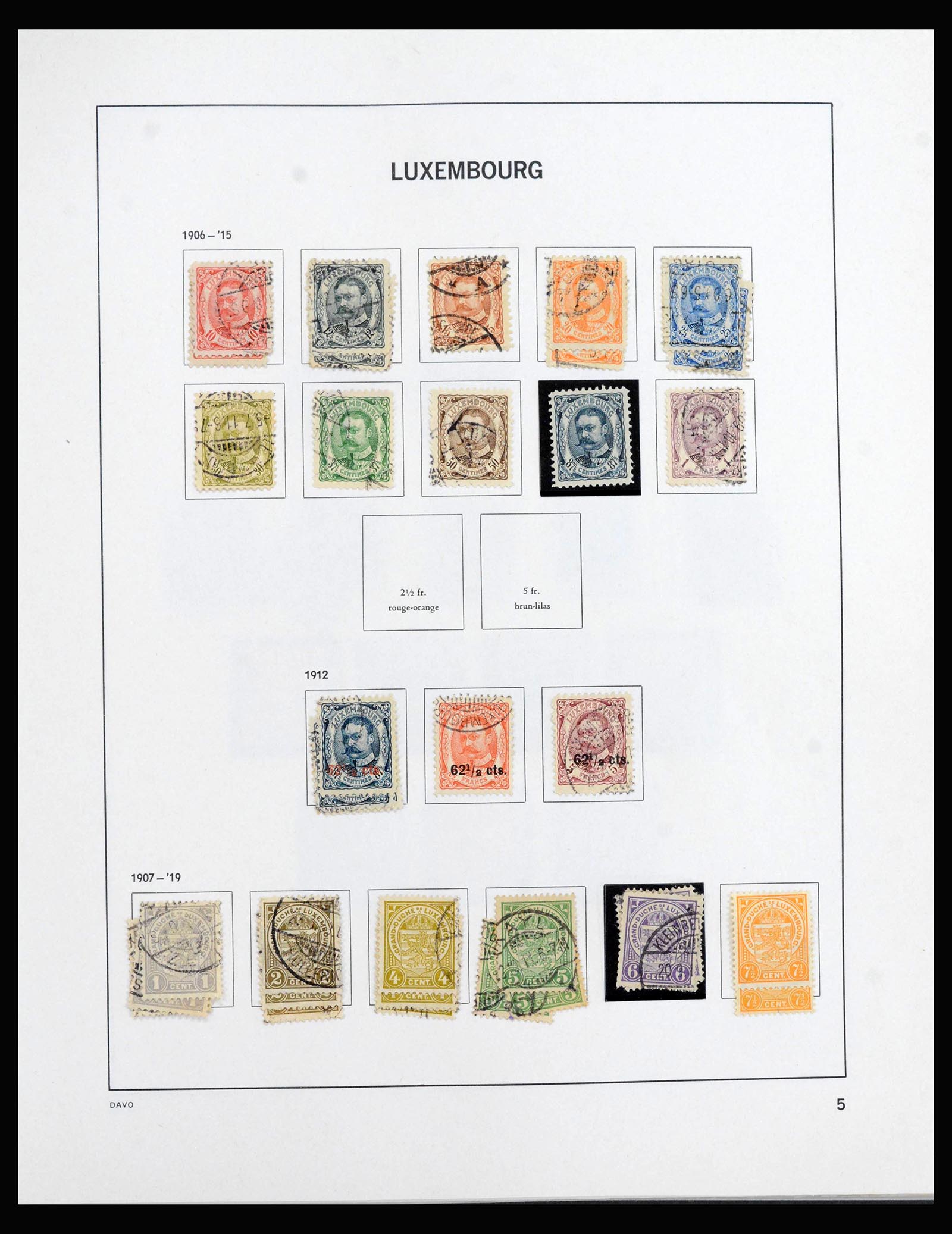 39921 0005 - Postzegelverzameling 39921 Luxemburg 1859-2019!