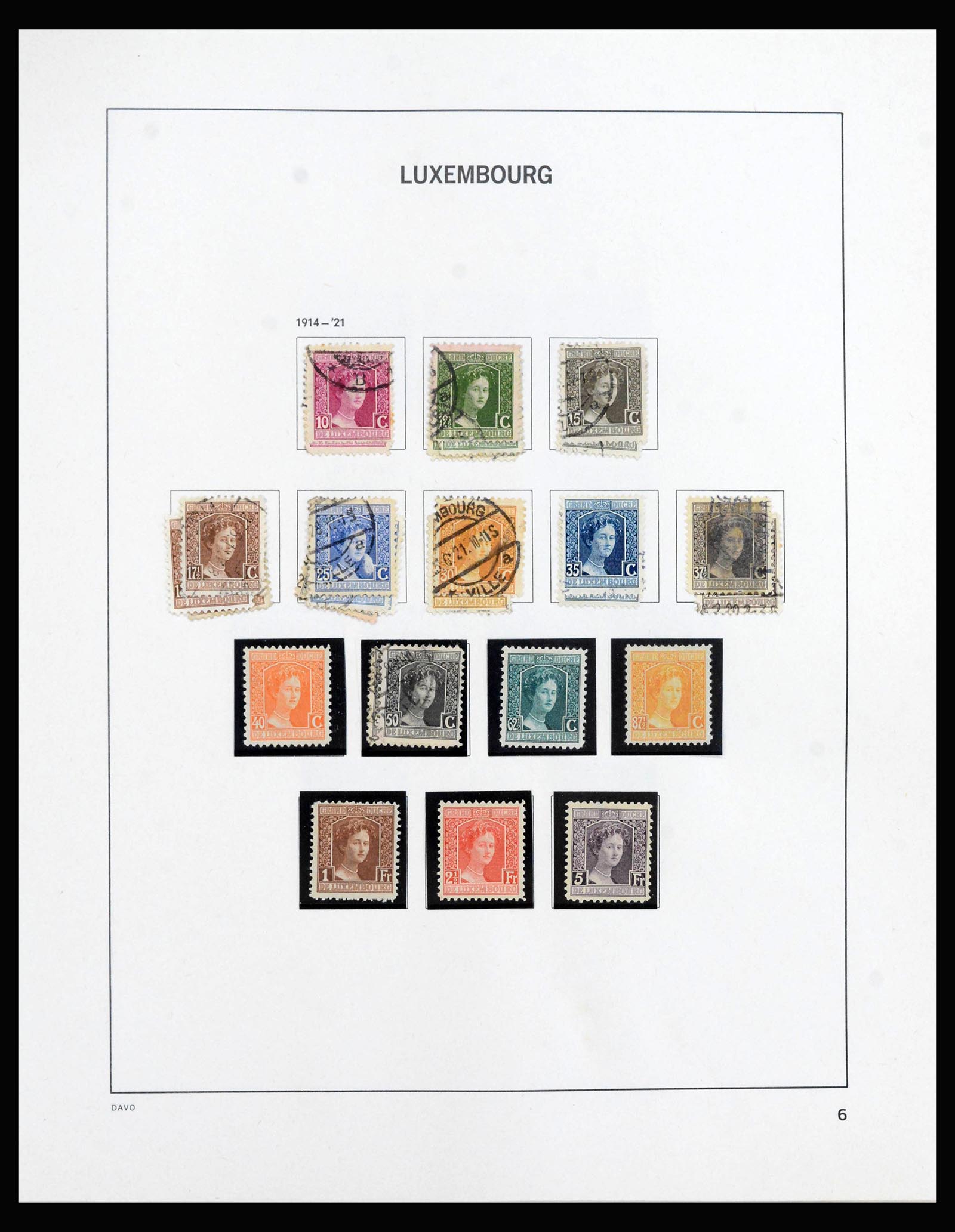 39921 0006 - Postzegelverzameling 39921 Luxemburg 1859-2019!