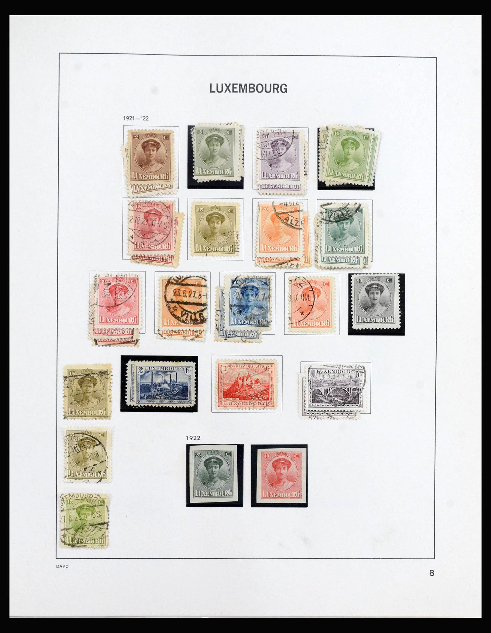 39921 0008 - Postzegelverzameling 39921 Luxemburg 1859-2019!