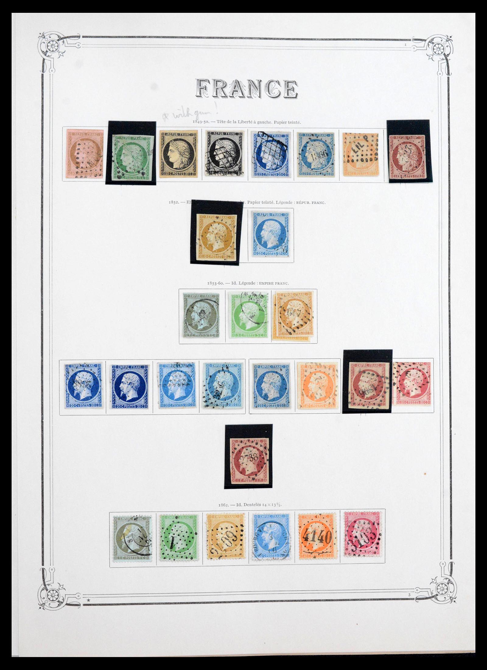 39925 0001 - Postzegelverzameling 39925 Frankrijk 1849-1949.