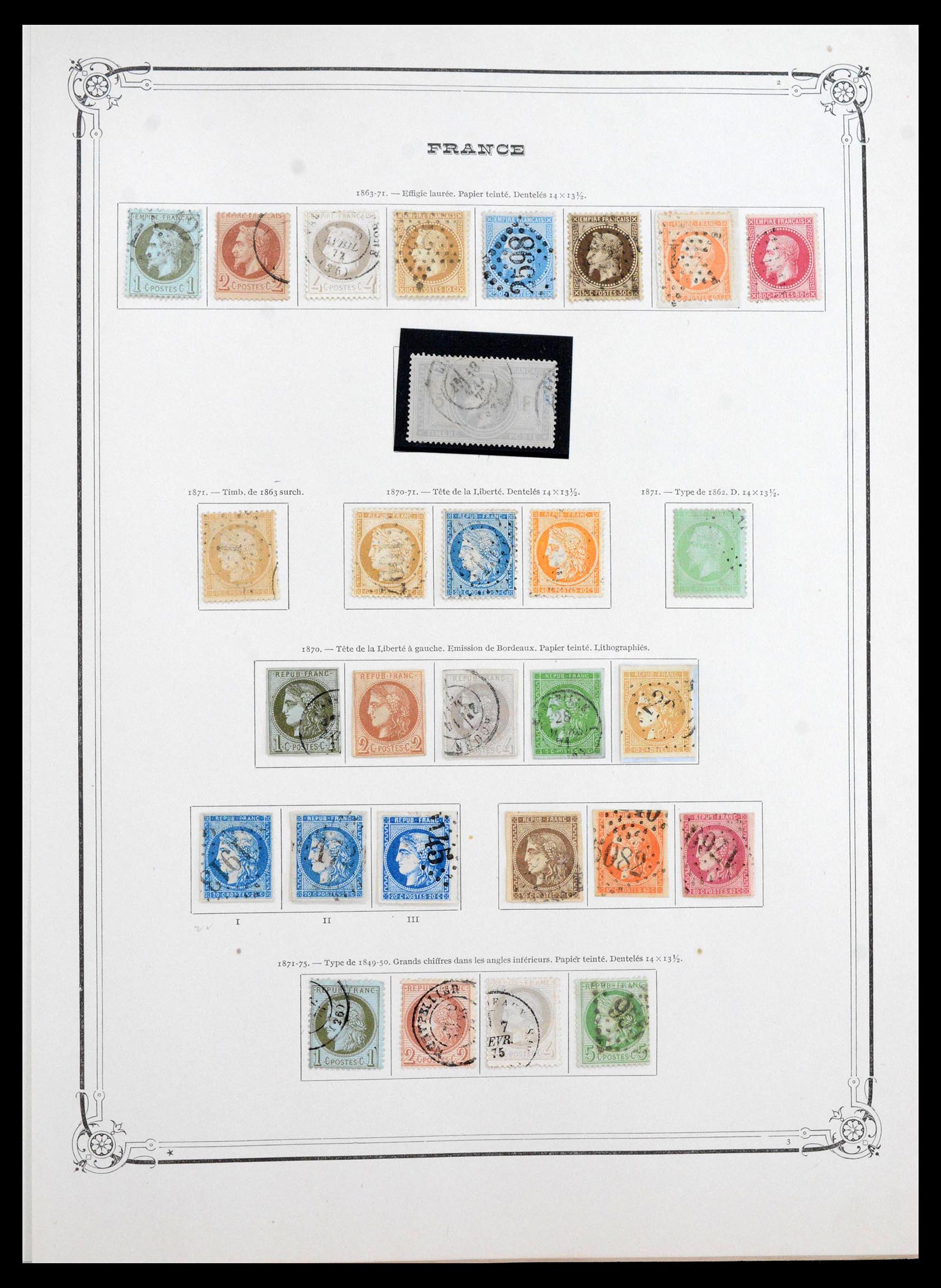 39925 0002 - Postzegelverzameling 39925 Frankrijk 1849-1949.