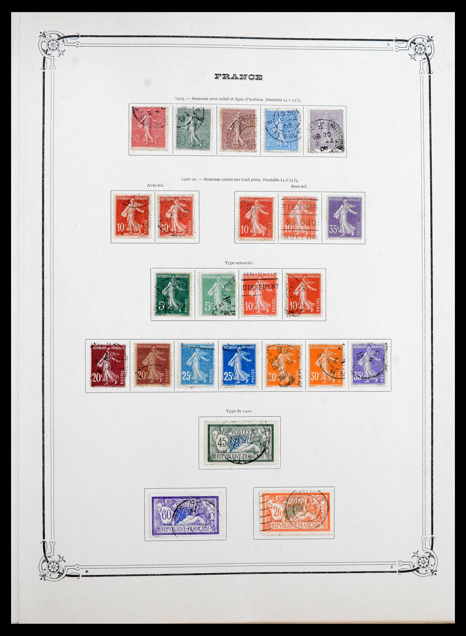 39925 0006 - Postzegelverzameling 39925 Frankrijk 1849-1949.