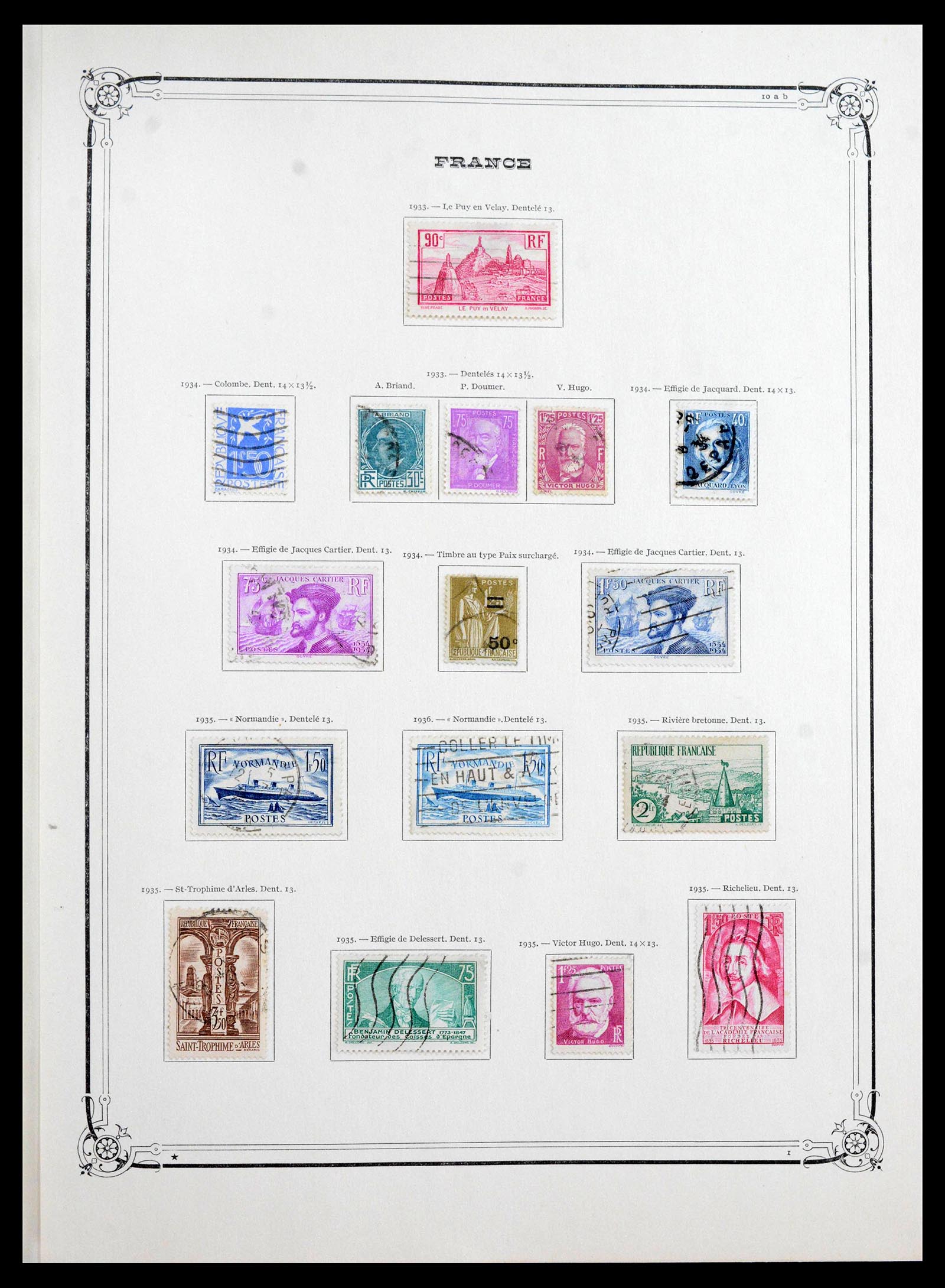 39925 0013 - Postzegelverzameling 39925 Frankrijk 1849-1949.