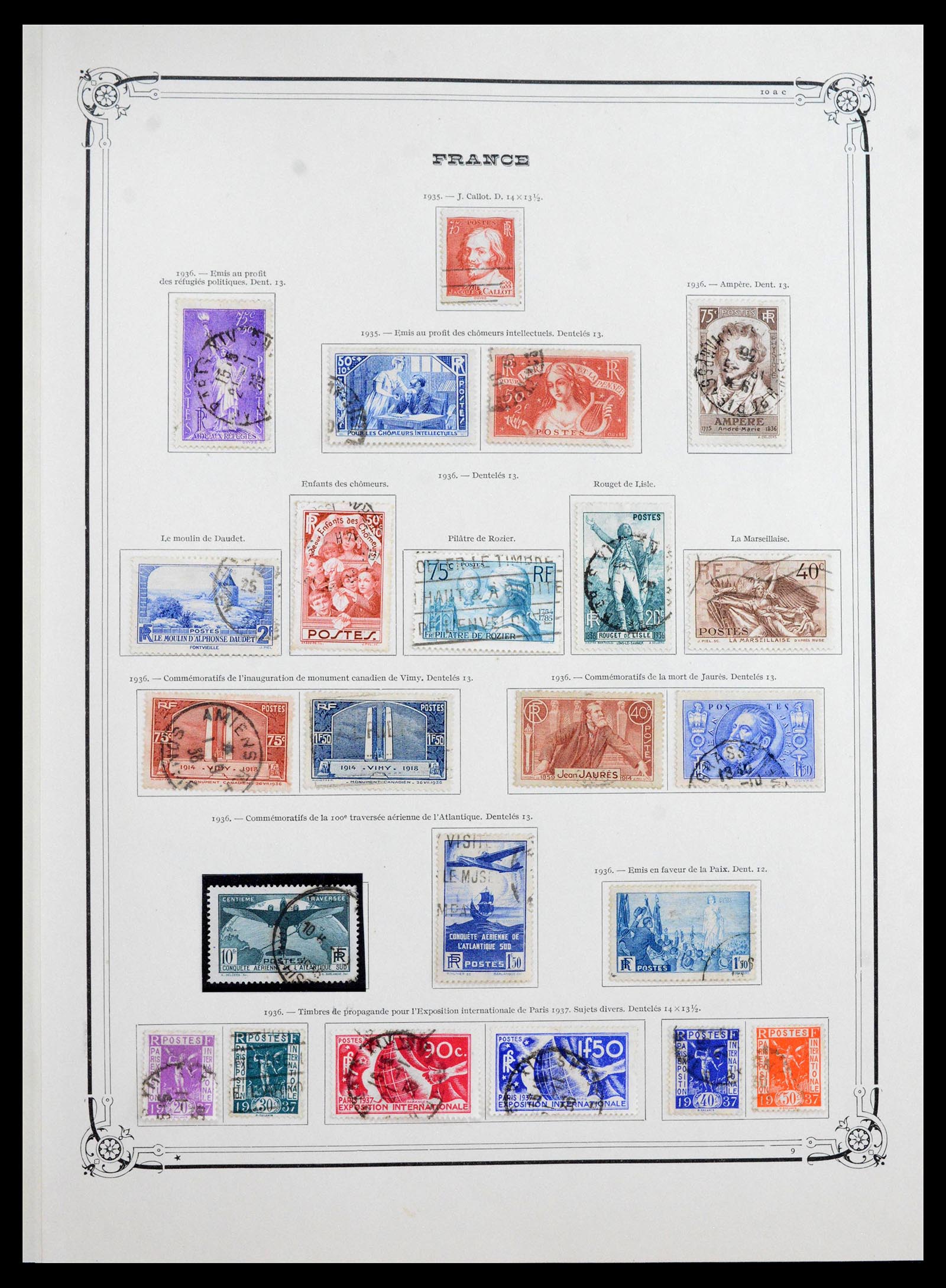 39925 0014 - Postzegelverzameling 39925 Frankrijk 1849-1949.
