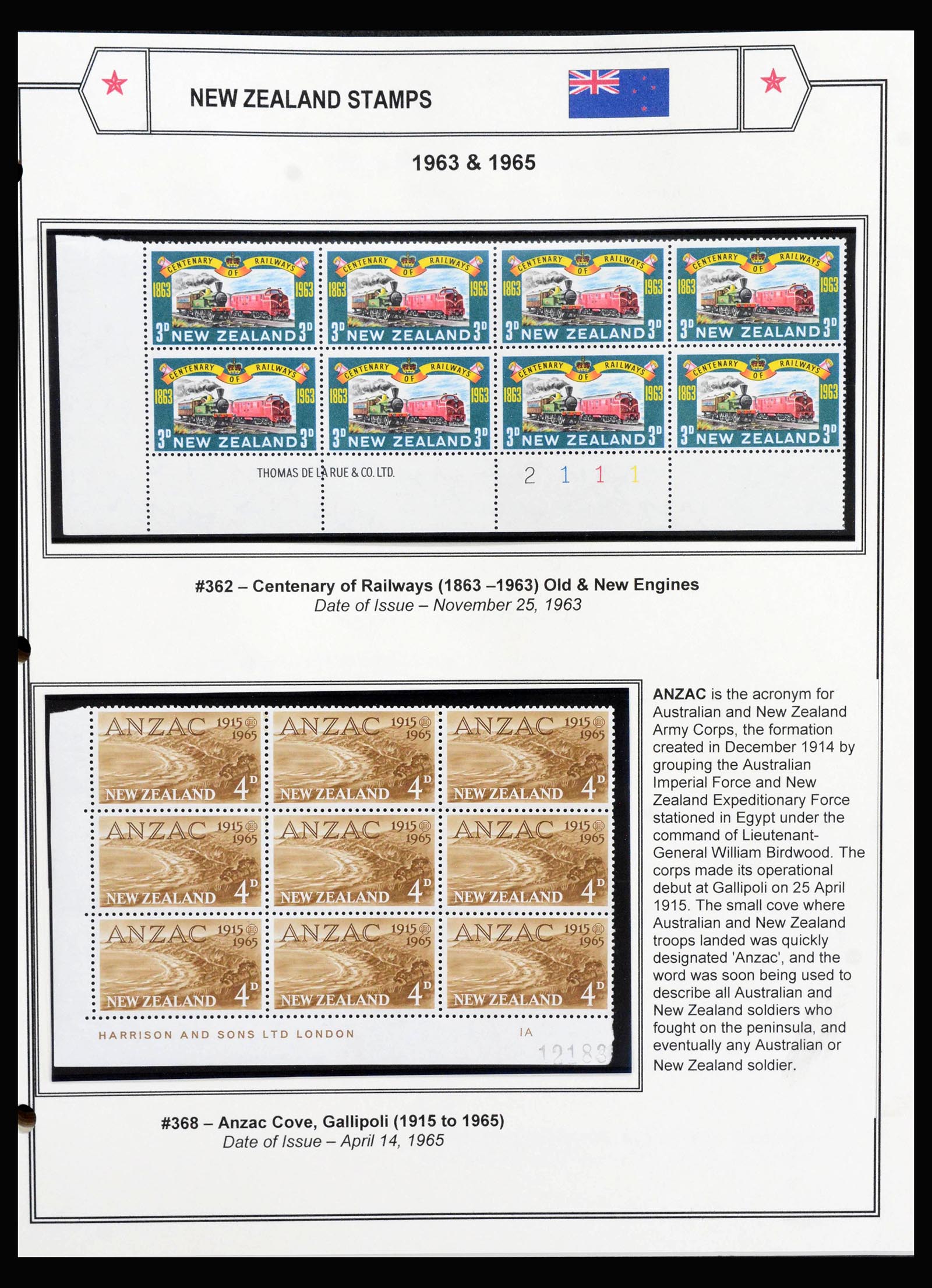 39932 0005 - Postzegelverzameling 39932 Nieuw Zeeland 1941-2008.